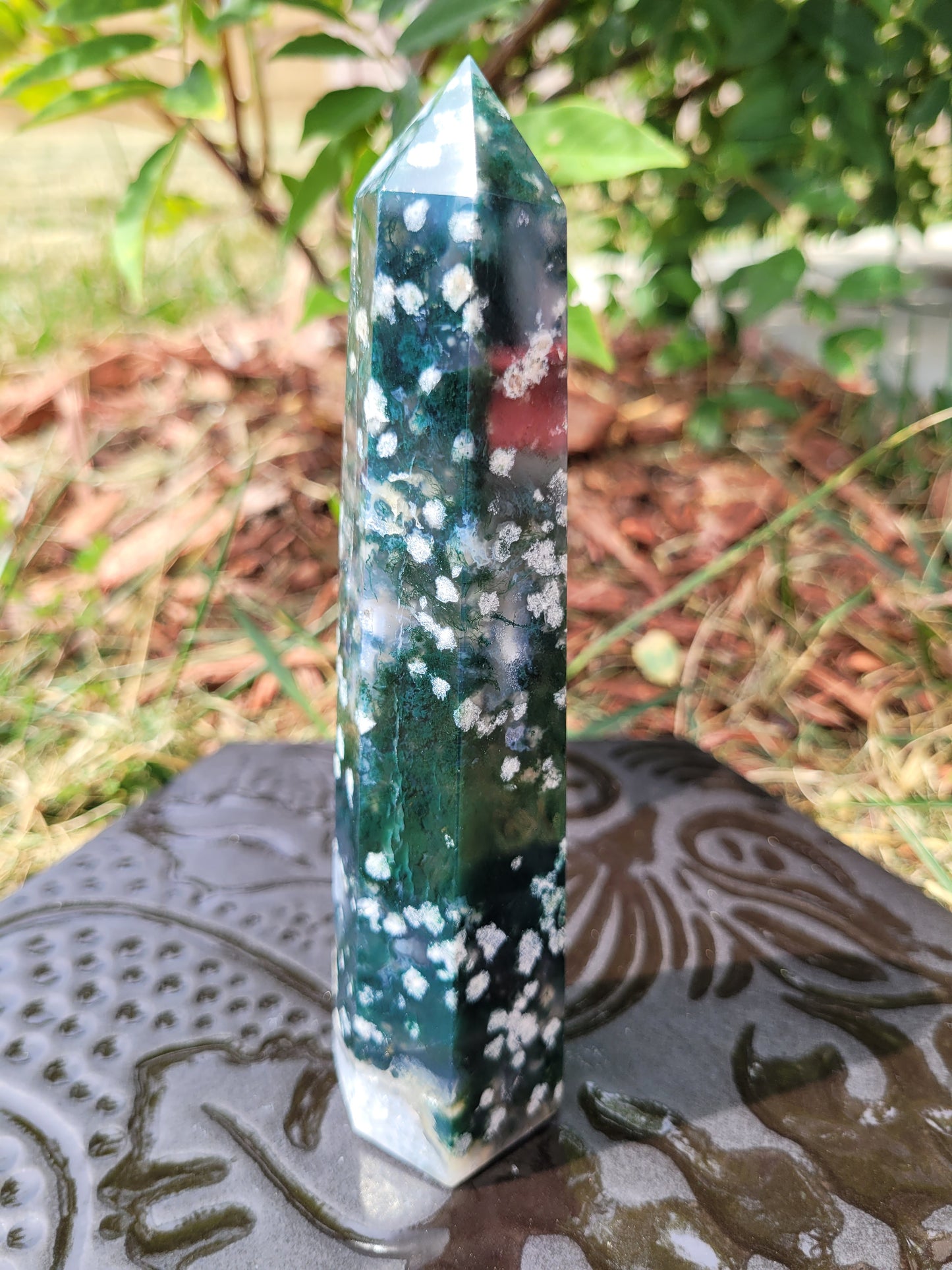 Medium Moss Agate Towers