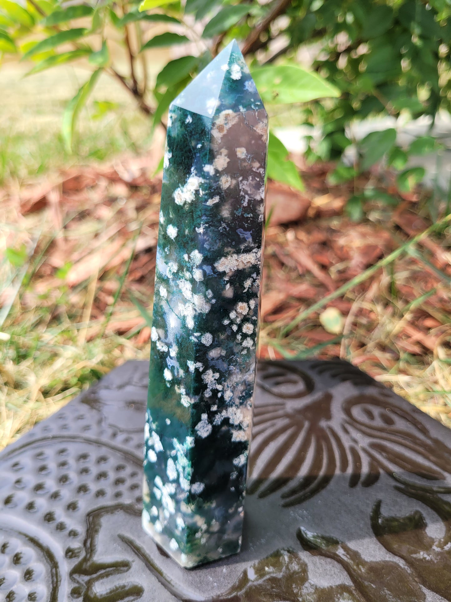 Medium Moss Agate Towers
