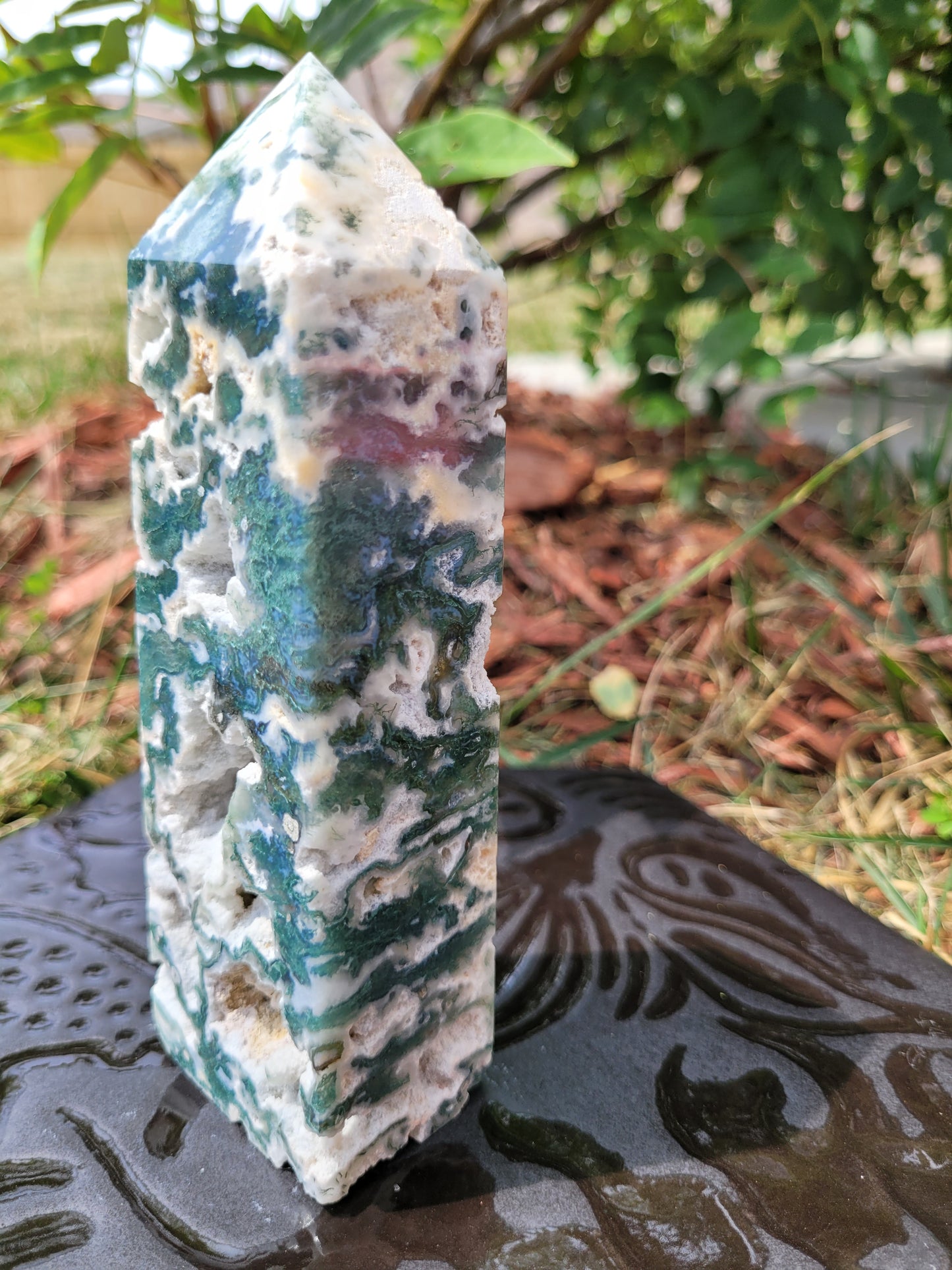 Medium Moss Agate Towers