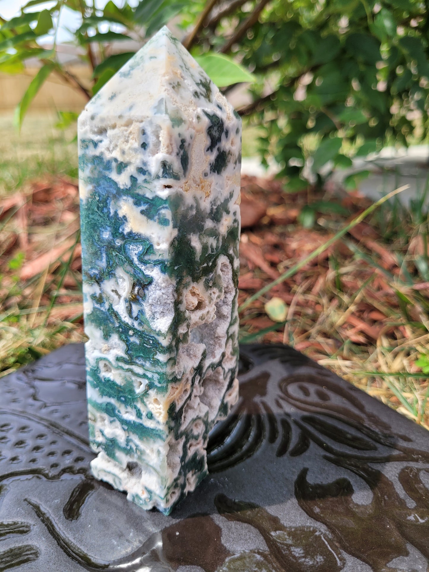 Medium Moss Agate Towers