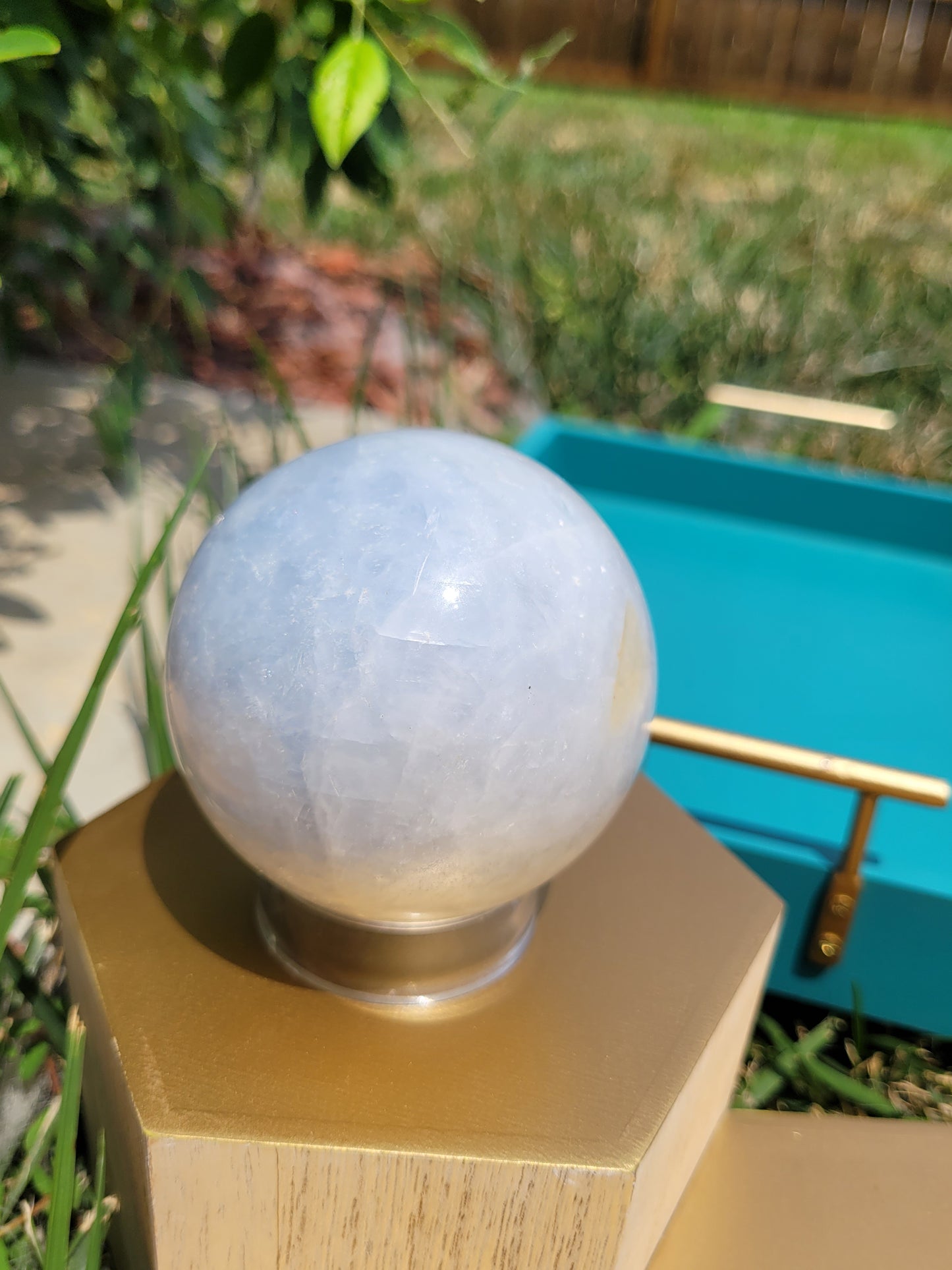 Blue Calcite Sphere