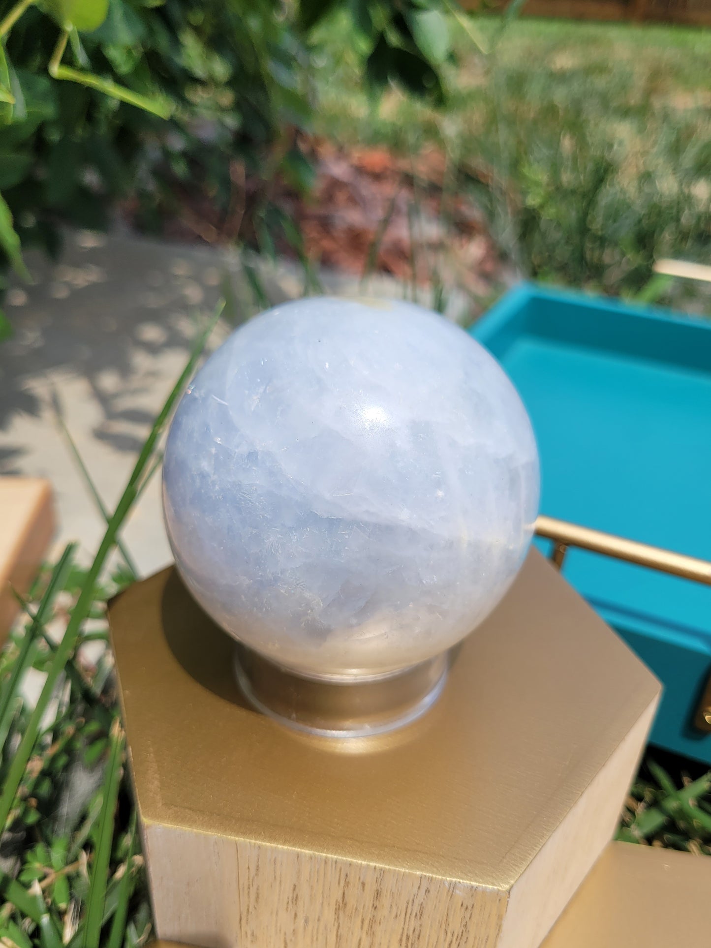 Blue Calcite Sphere