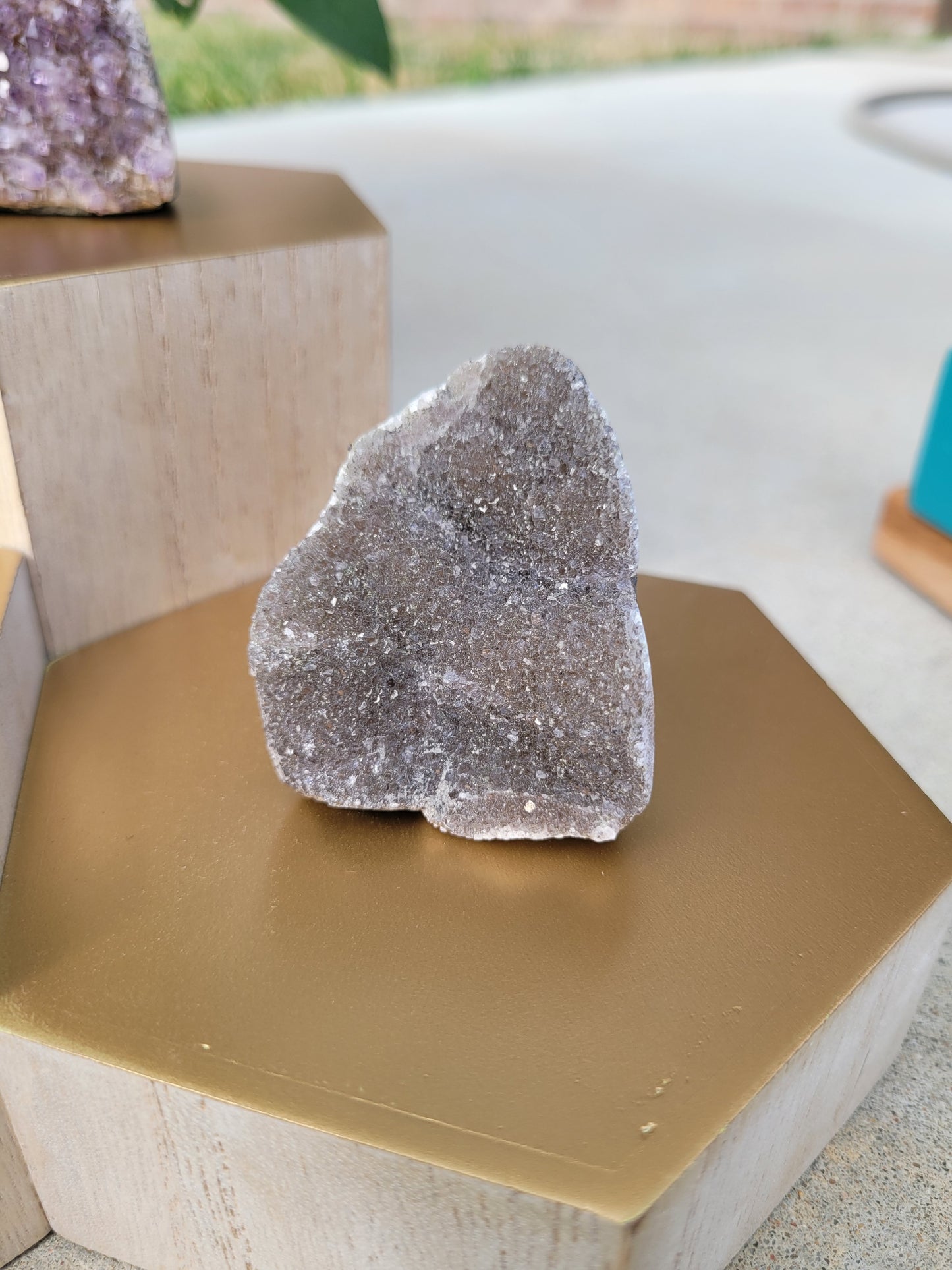 Chocolate Amethyst Cut Base Geode - Small