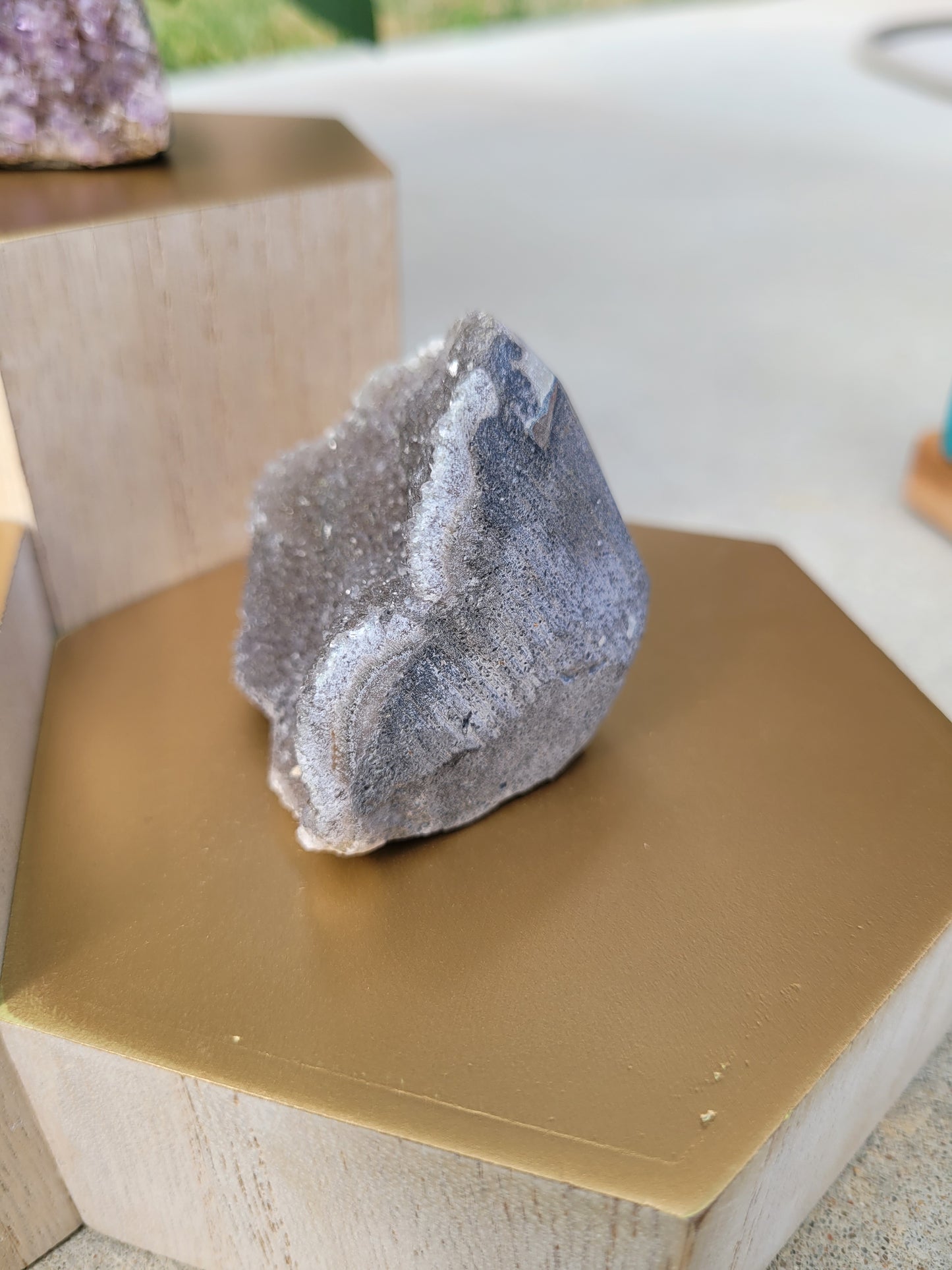 Chocolate Amethyst Cut Base Geode - Small