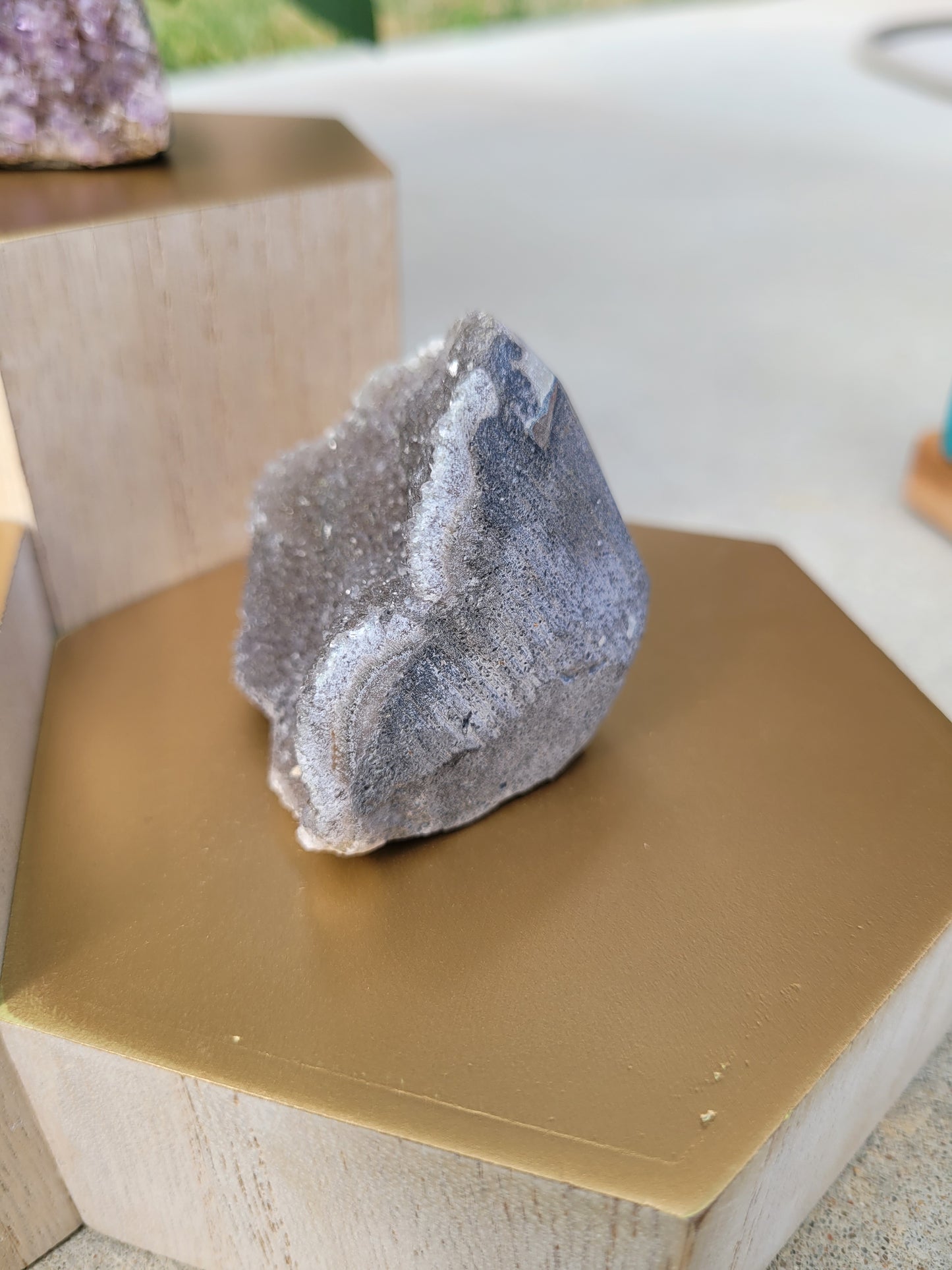 Small Chocolate Amethyst Cut Base Geode