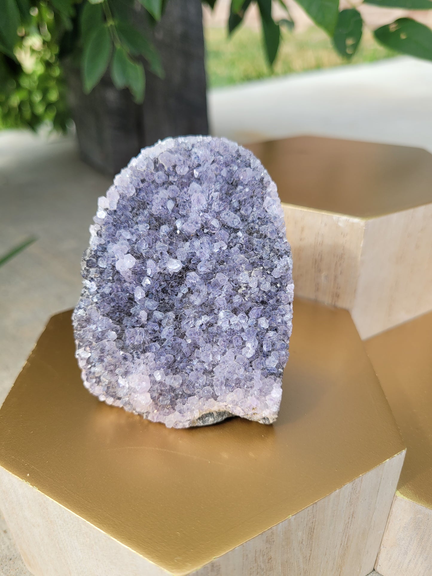 Light Purple Amethyst Cut Base Geode - small