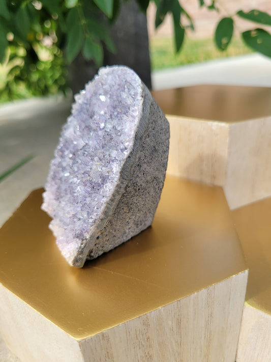 Small Light Purple Amethyst Cut Base Geode