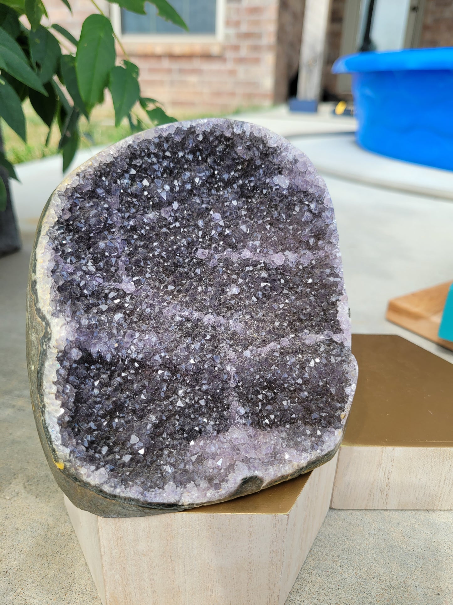 Dark Purple/Black Amethyst Cut Base Geode