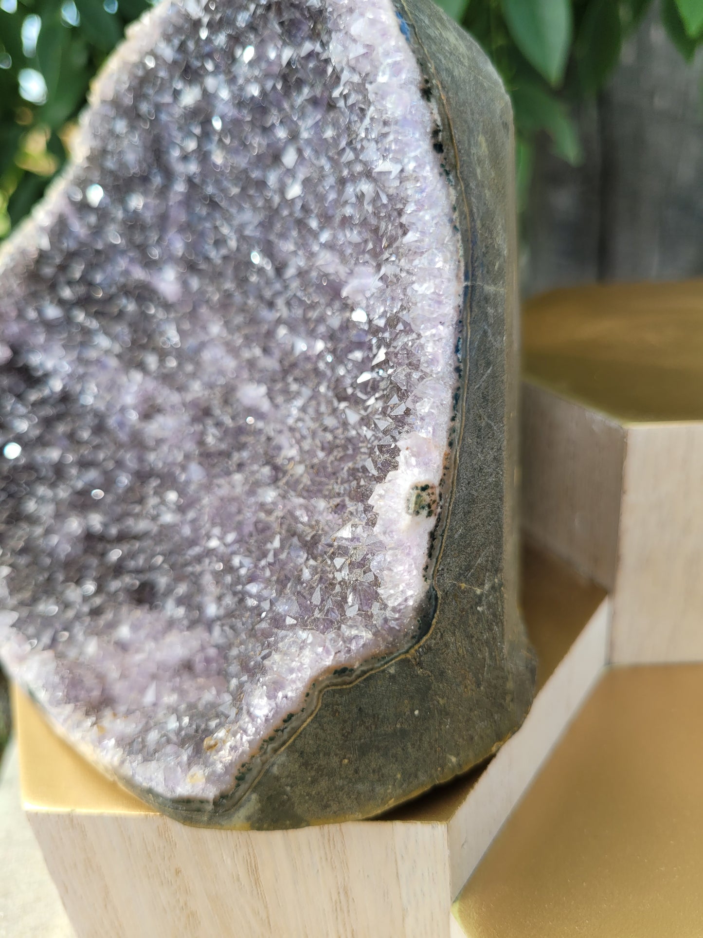 Dark Purple/Black Amethyst Cut Base Geode