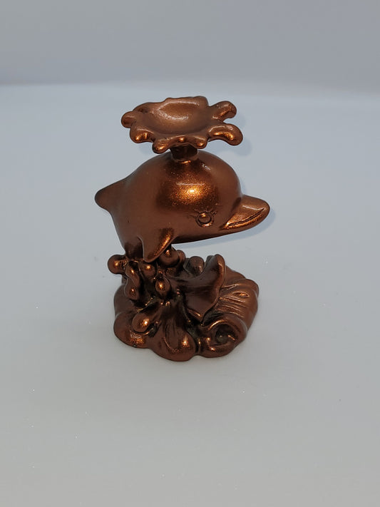 Bronze Dolphin Sphere Stand
