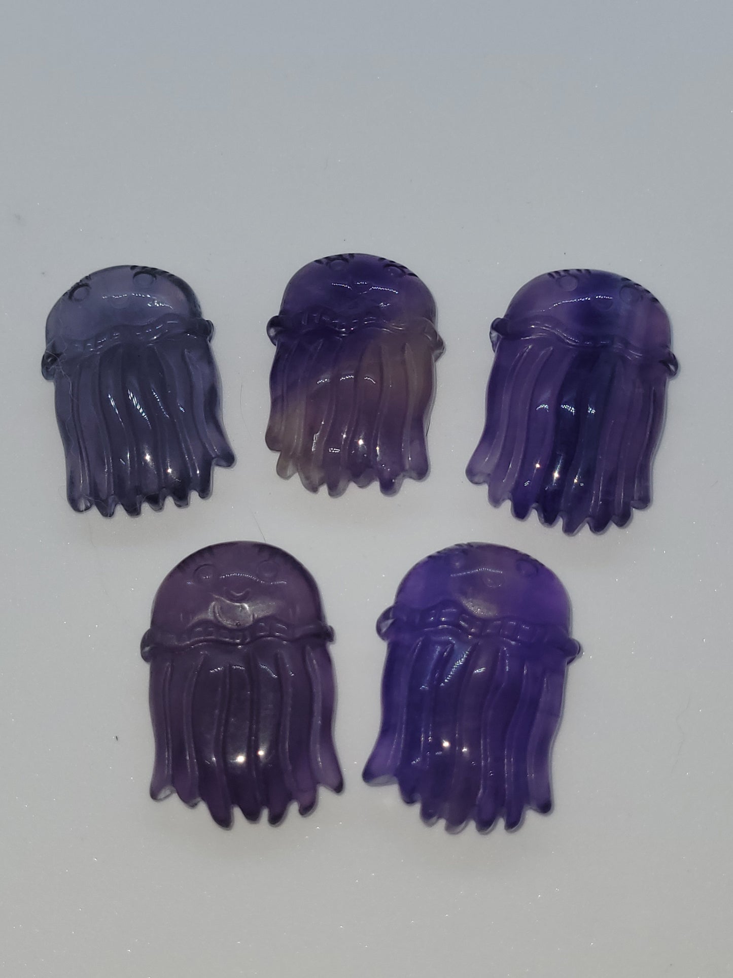 Fluorite Jellyfish carvings
