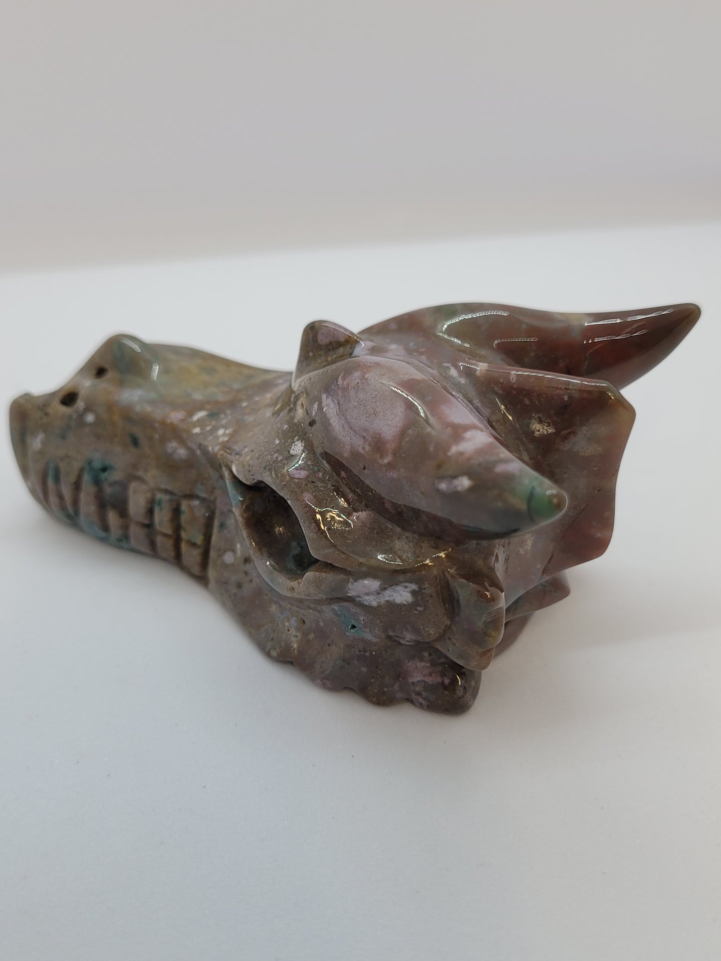 Large OJ Dragon head carving