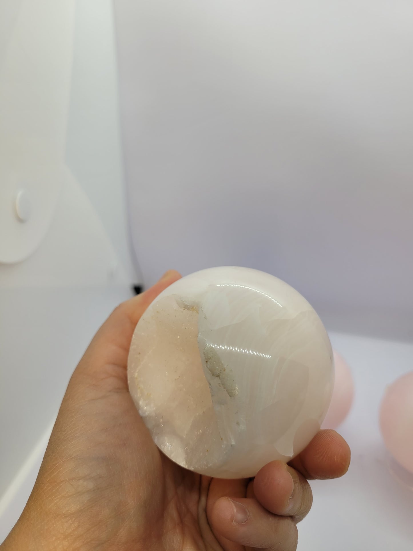 Pink Mangano Calcite Spheres