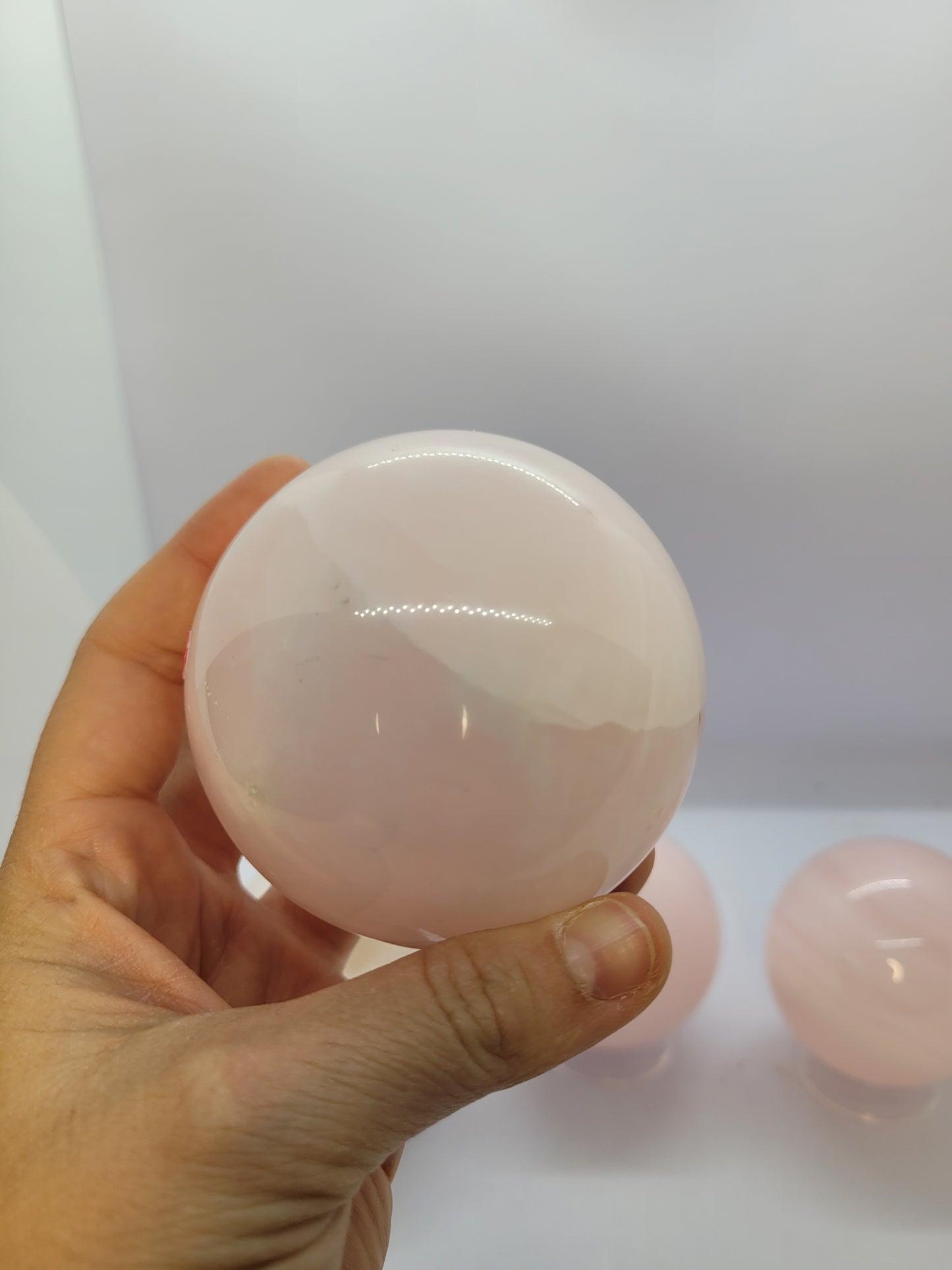 Pink Mangano Calcite Spheres