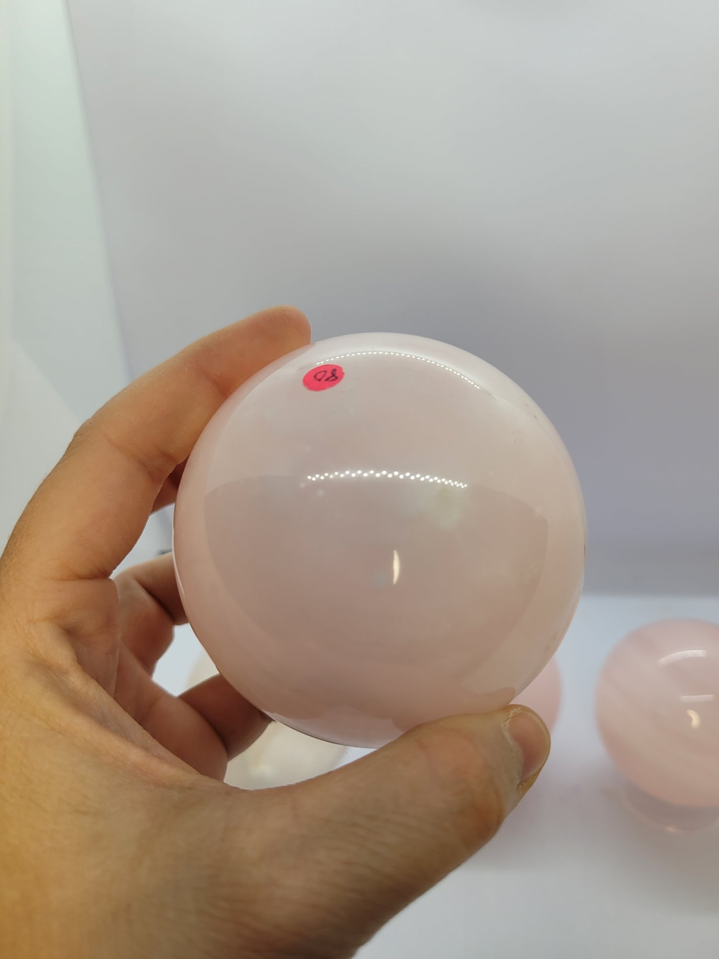 Pink Mangano Calcite Spheres
