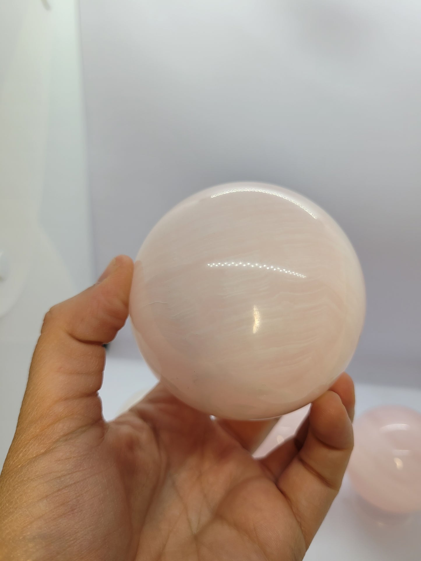Pink Mangano Calcite Spheres