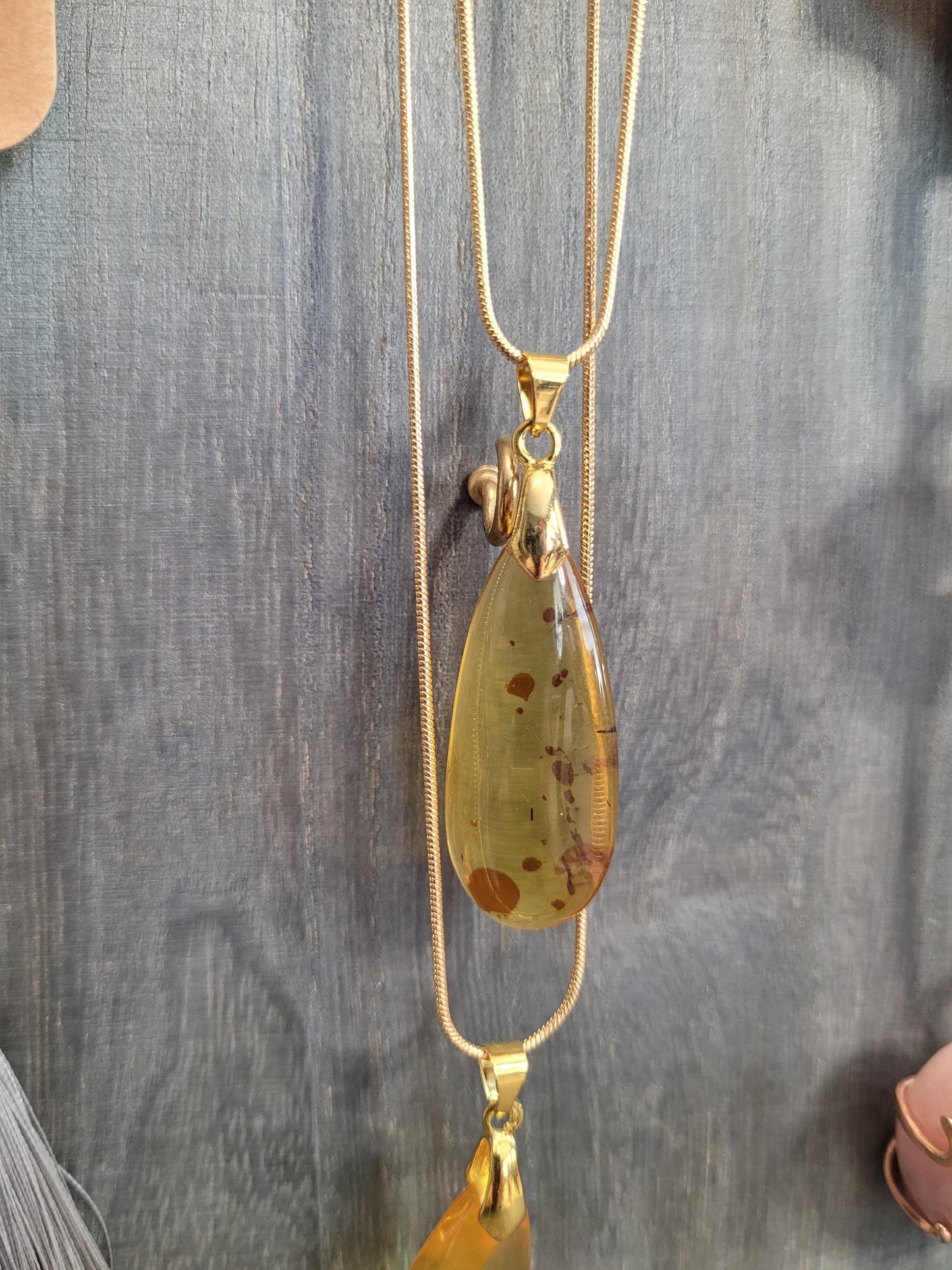 Amber Teardrop Necklace