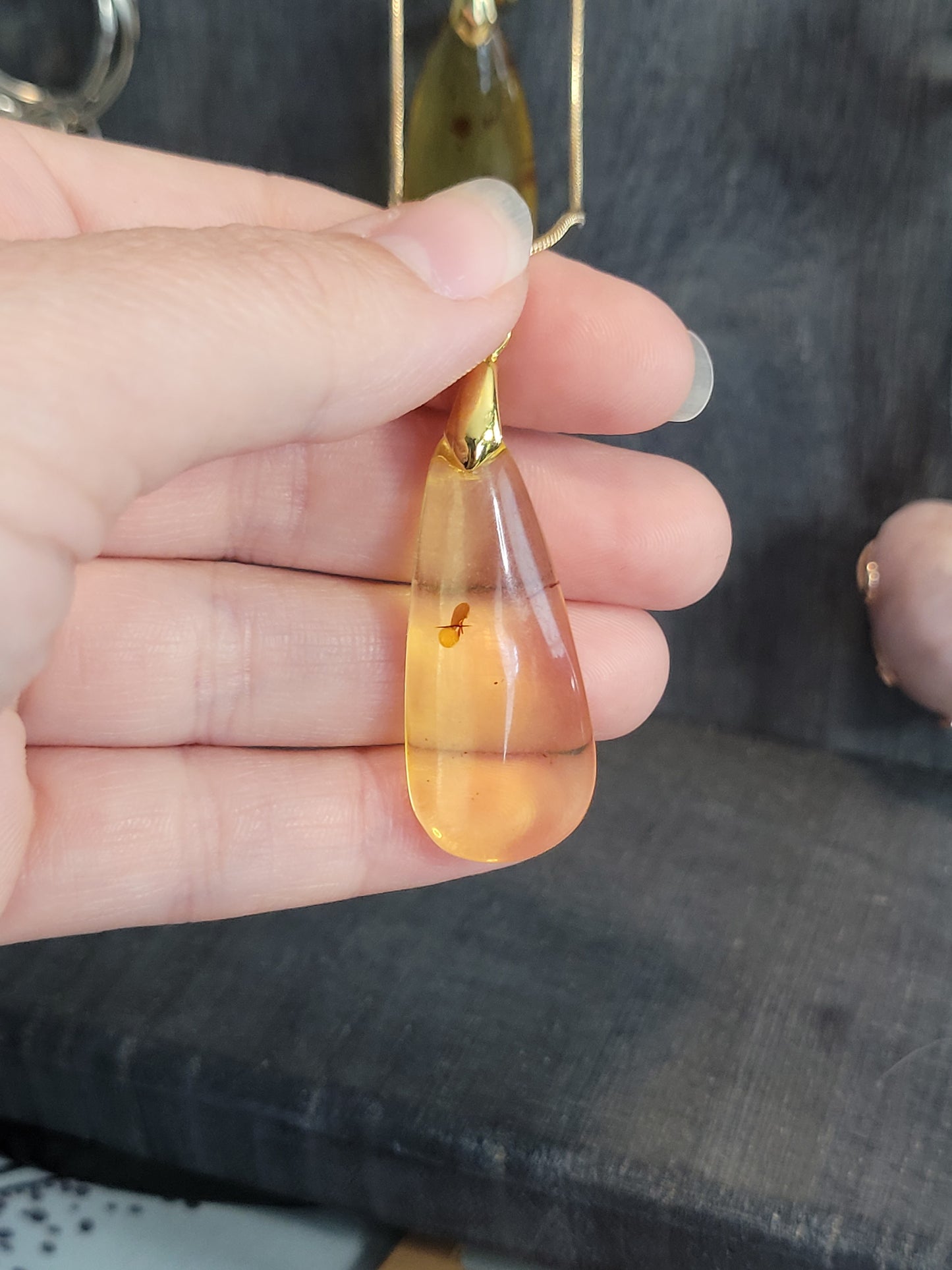Amber Teardrop Necklace
