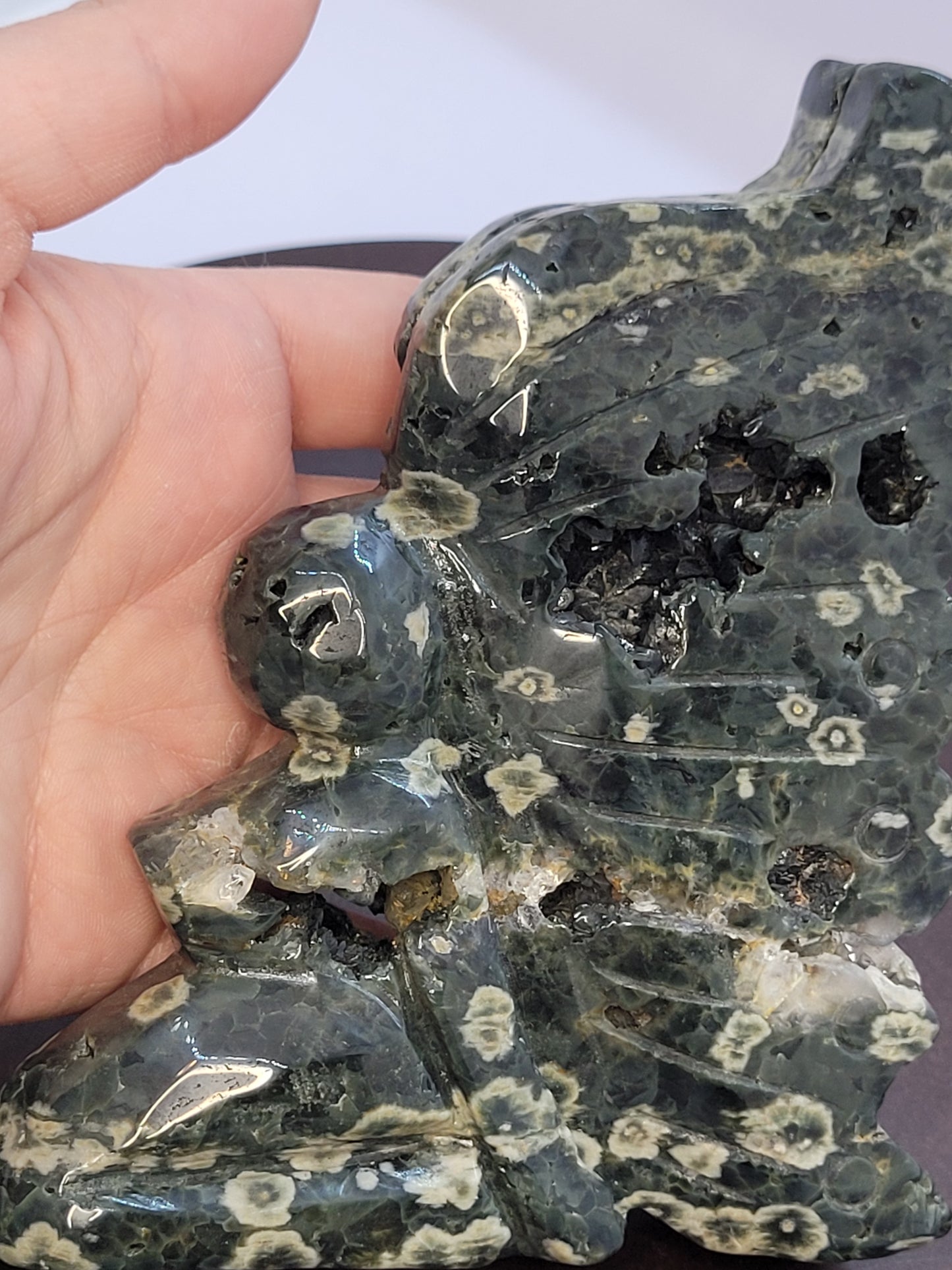 Dark Green OJ Fairy carving