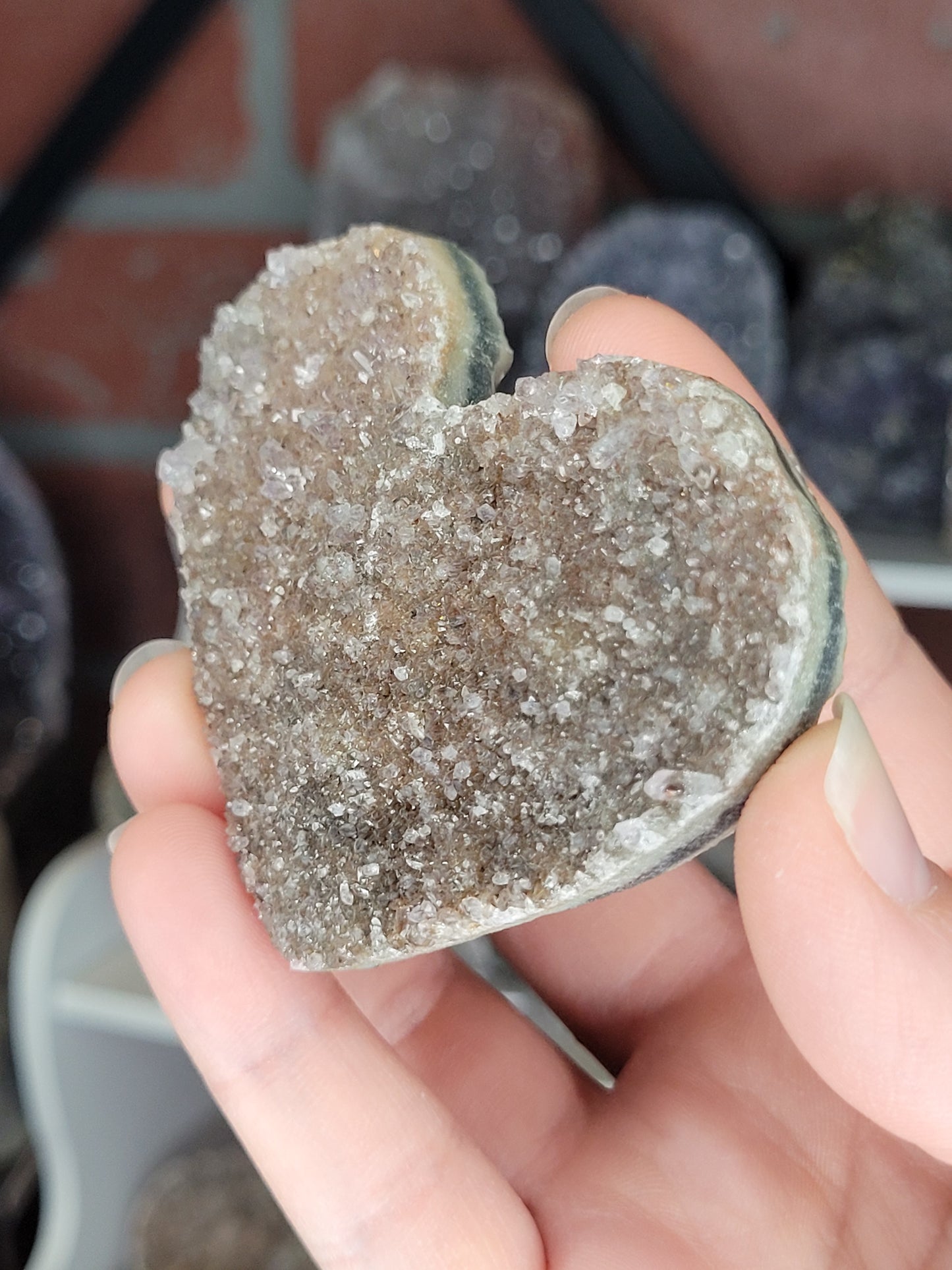 Assorted Raw Amethyst Hearts
