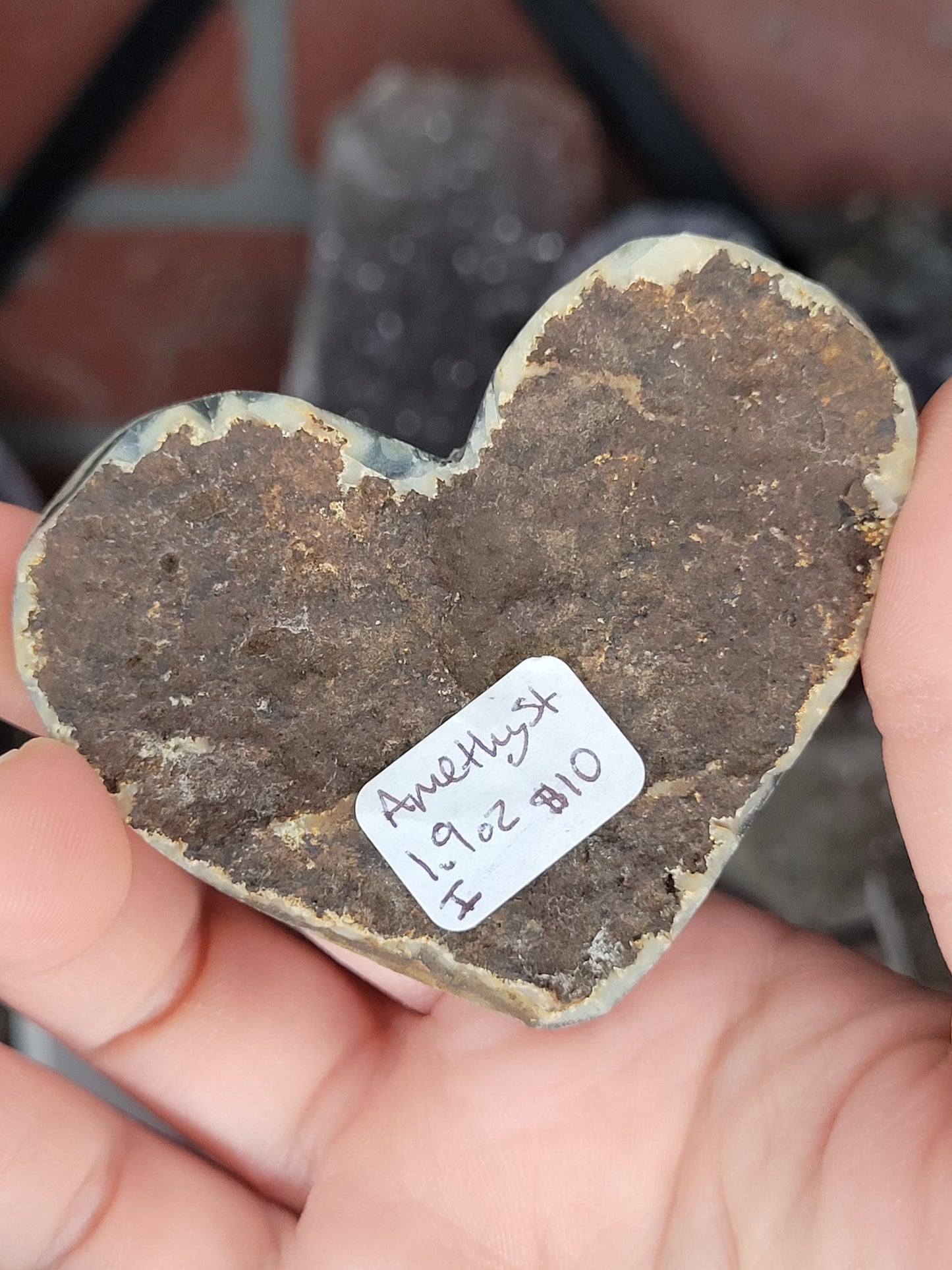Assorted Raw Amethyst Hearts