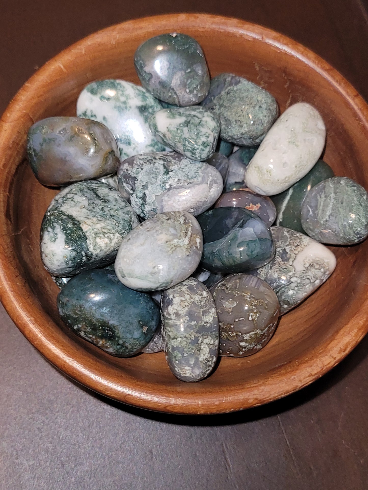Moss Agate Tumbles