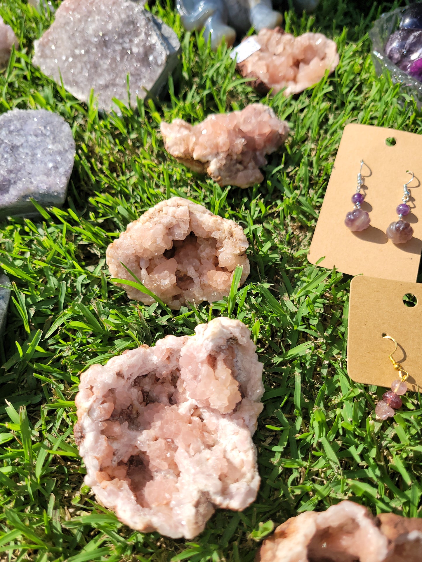 Pink Amethyst Geode Specimens