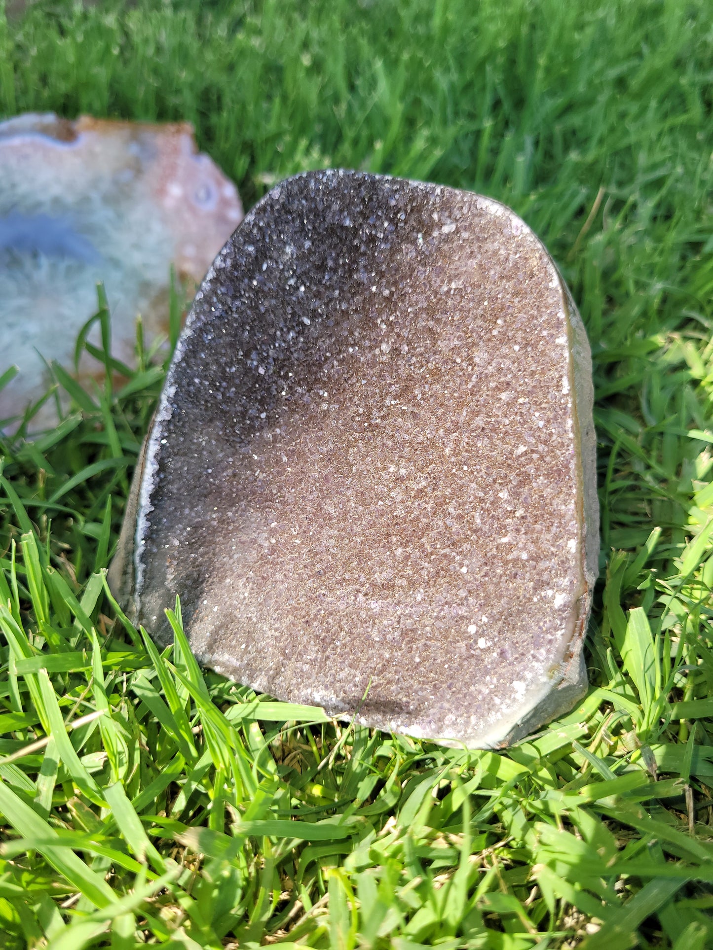 Large Black Amethyst Cut Base Geode