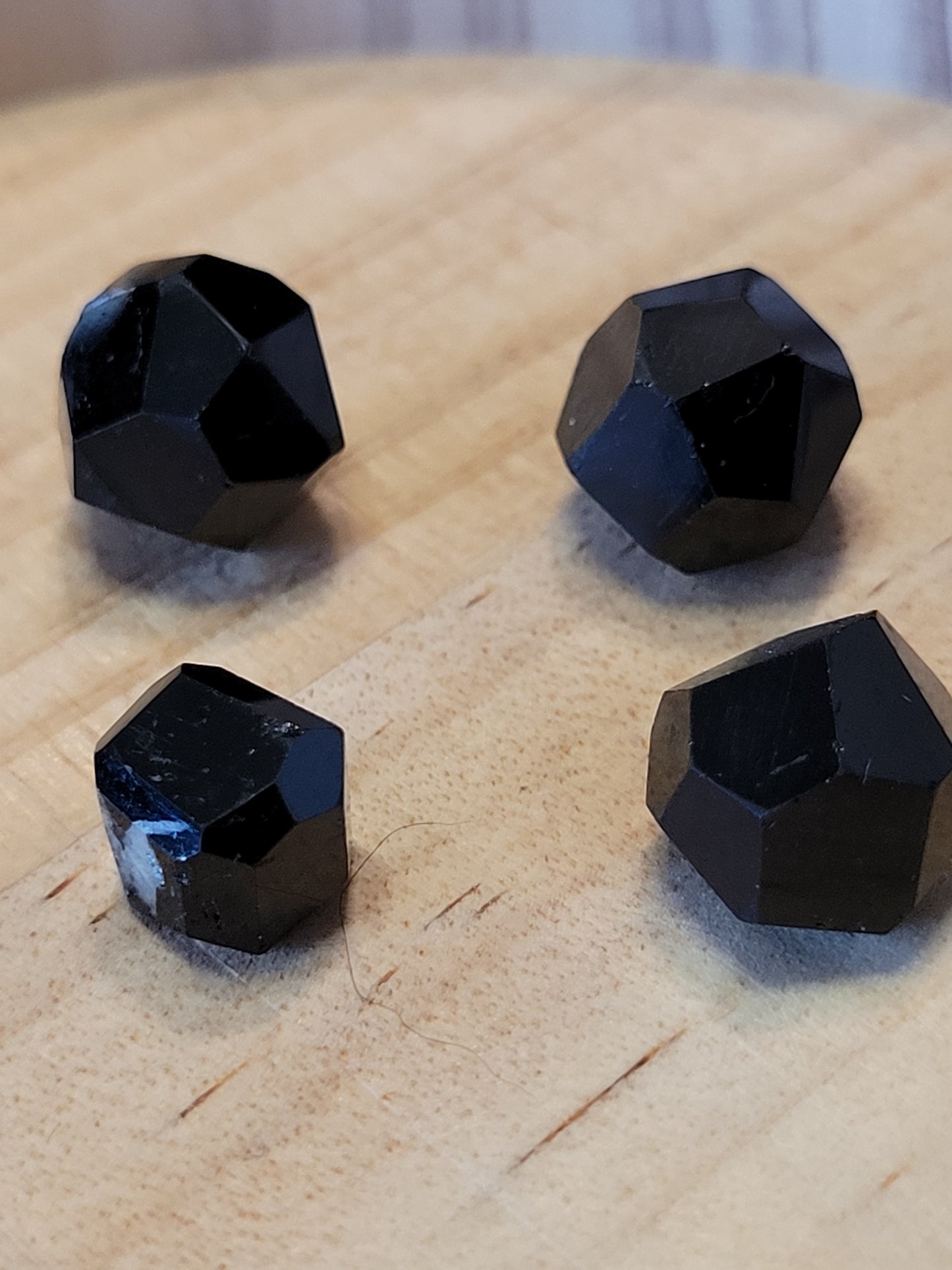Faceted Black Tourmaline Gems - XS