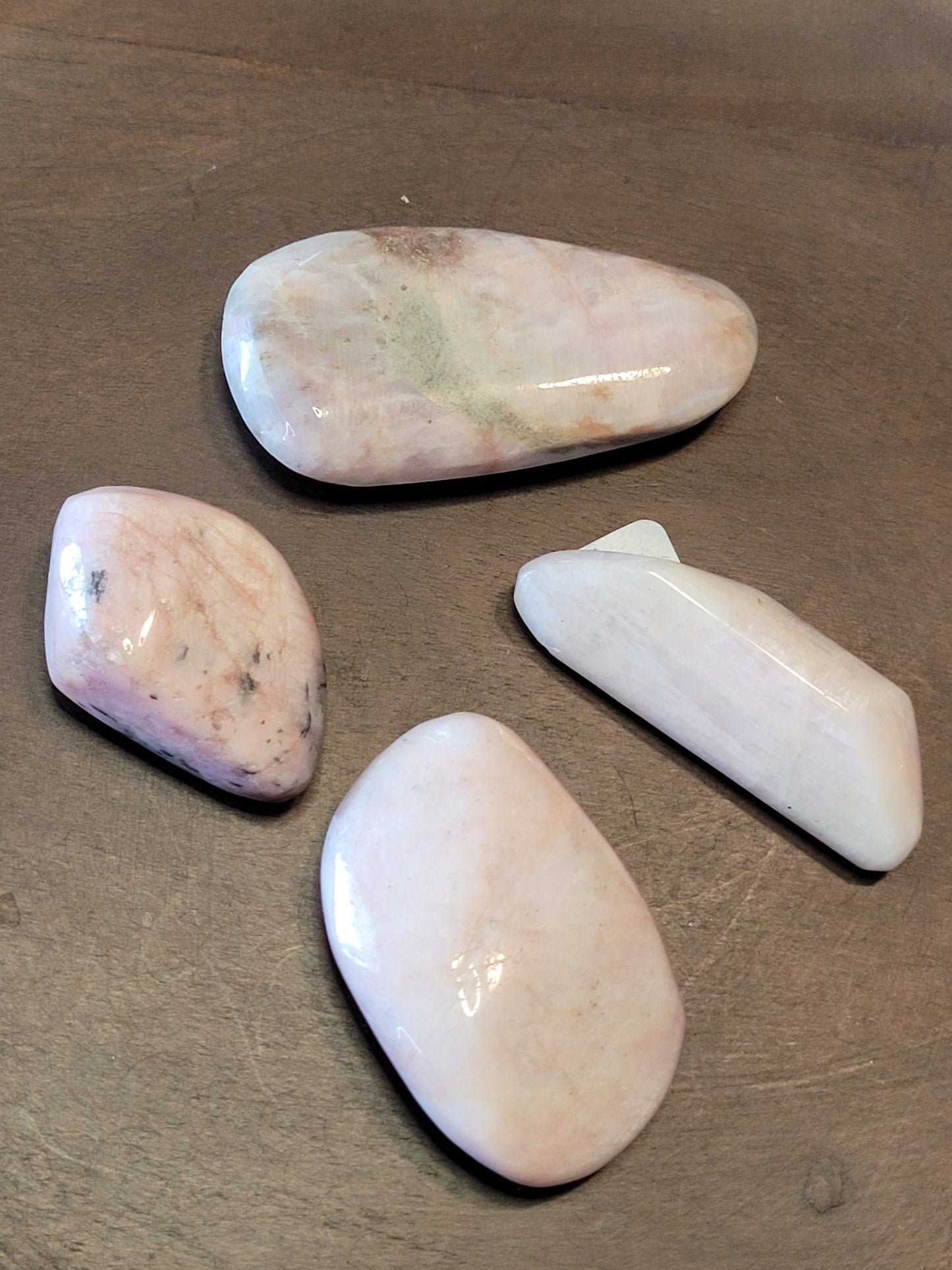 Polished Pink Kunzite chunks