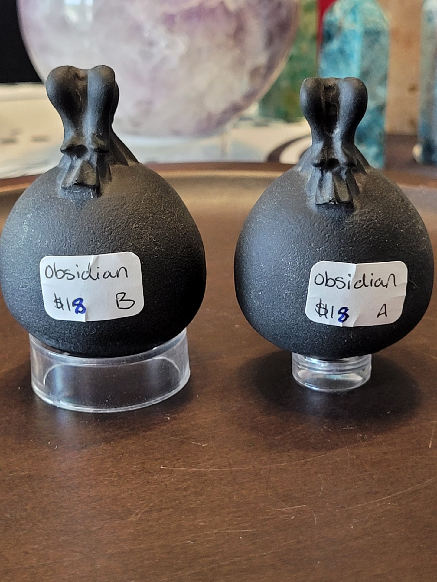 Matte Black Obsidian Jack & Zero Carving