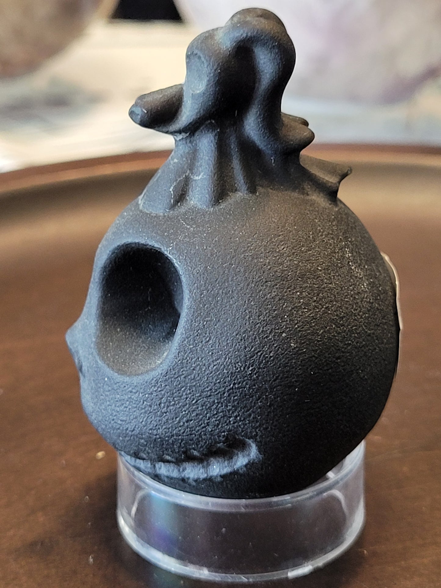 Matte Black Obsidian Jack & Zero Carving