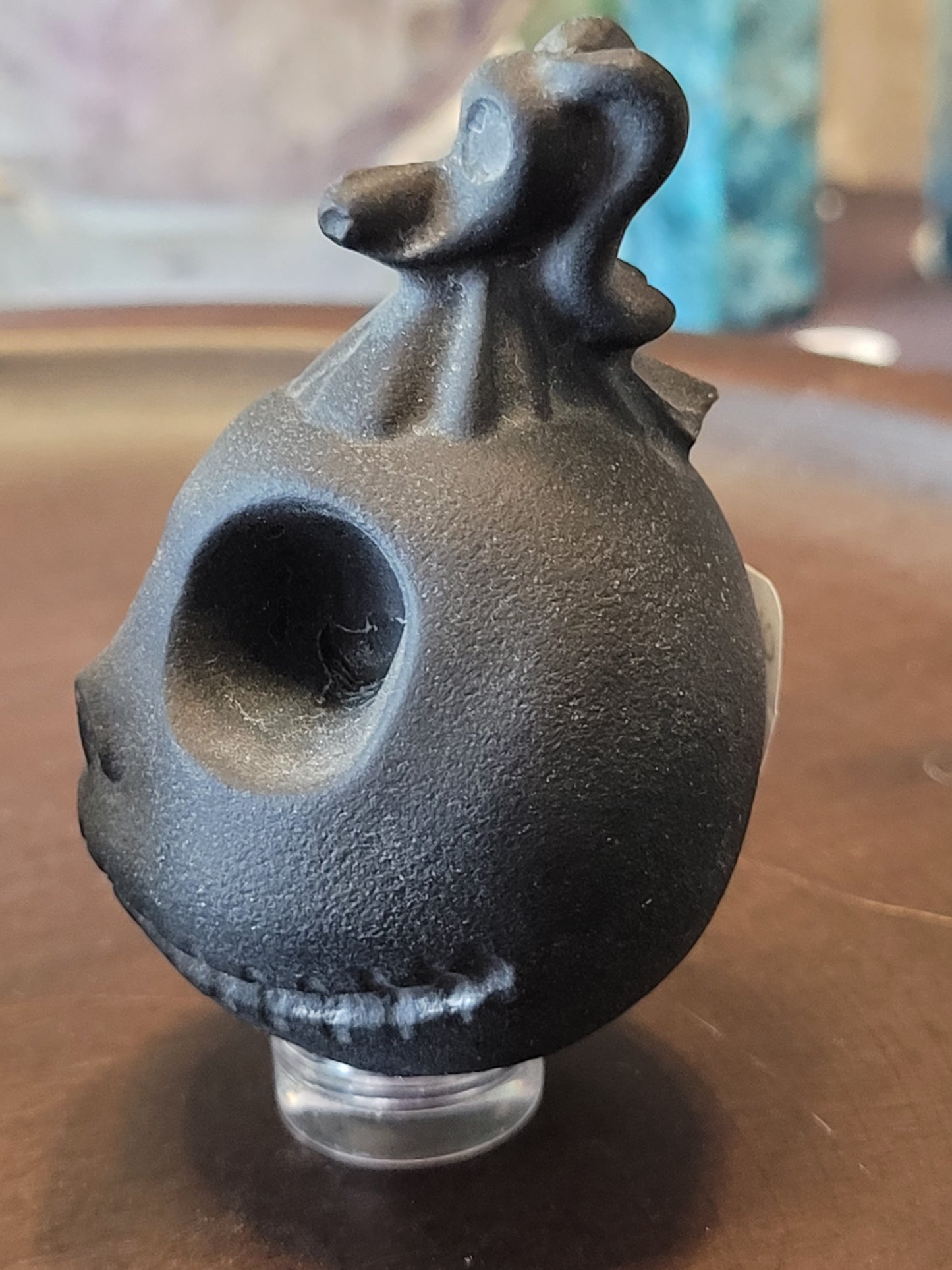 Matte Black Obsidian Jack & Zero Carving