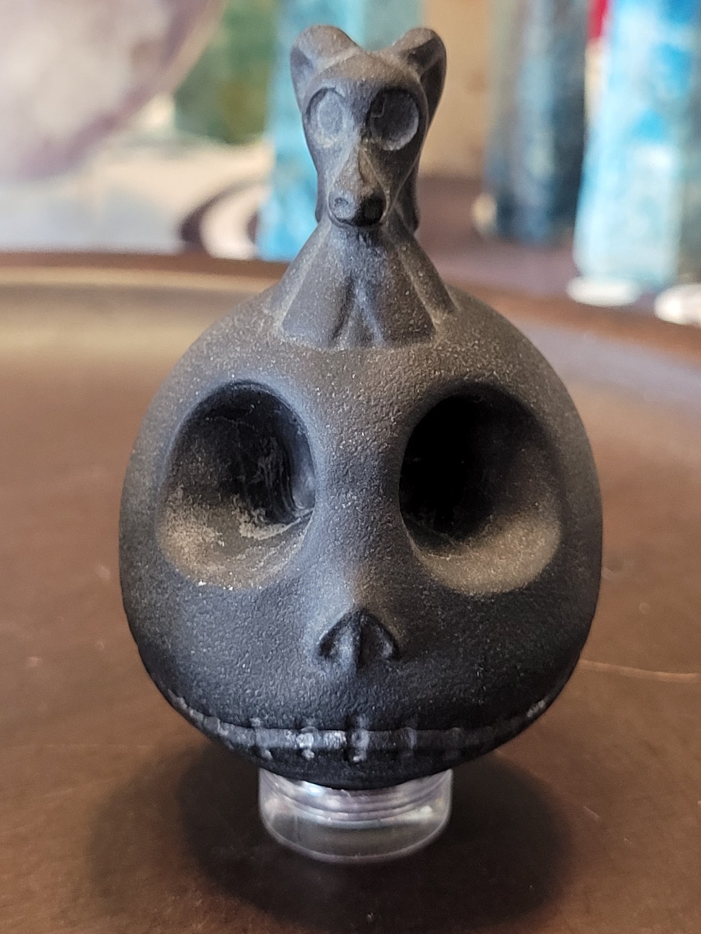 Matte Black Obsidian Jack & Zero Carving