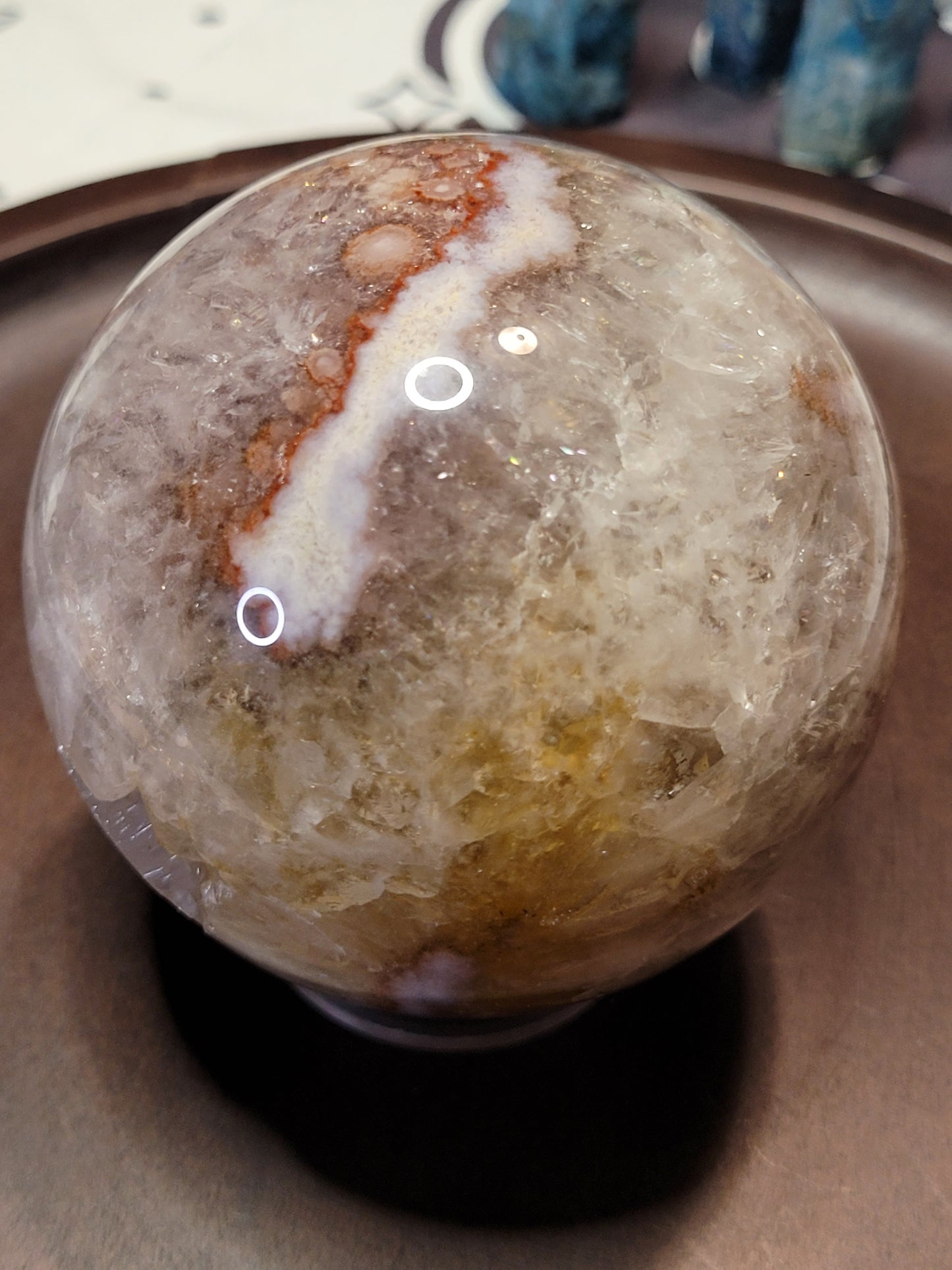 Cherry Flower Agate Spheres