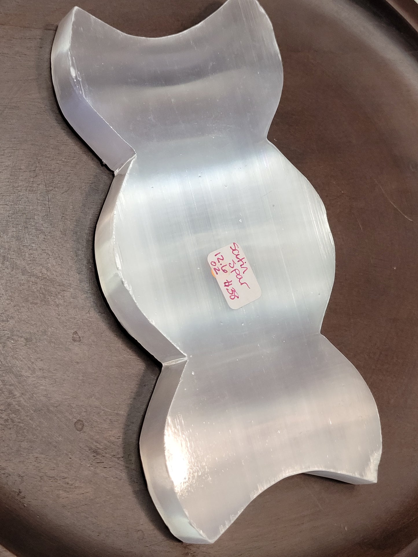 Satin Spar Triple Moon Dish