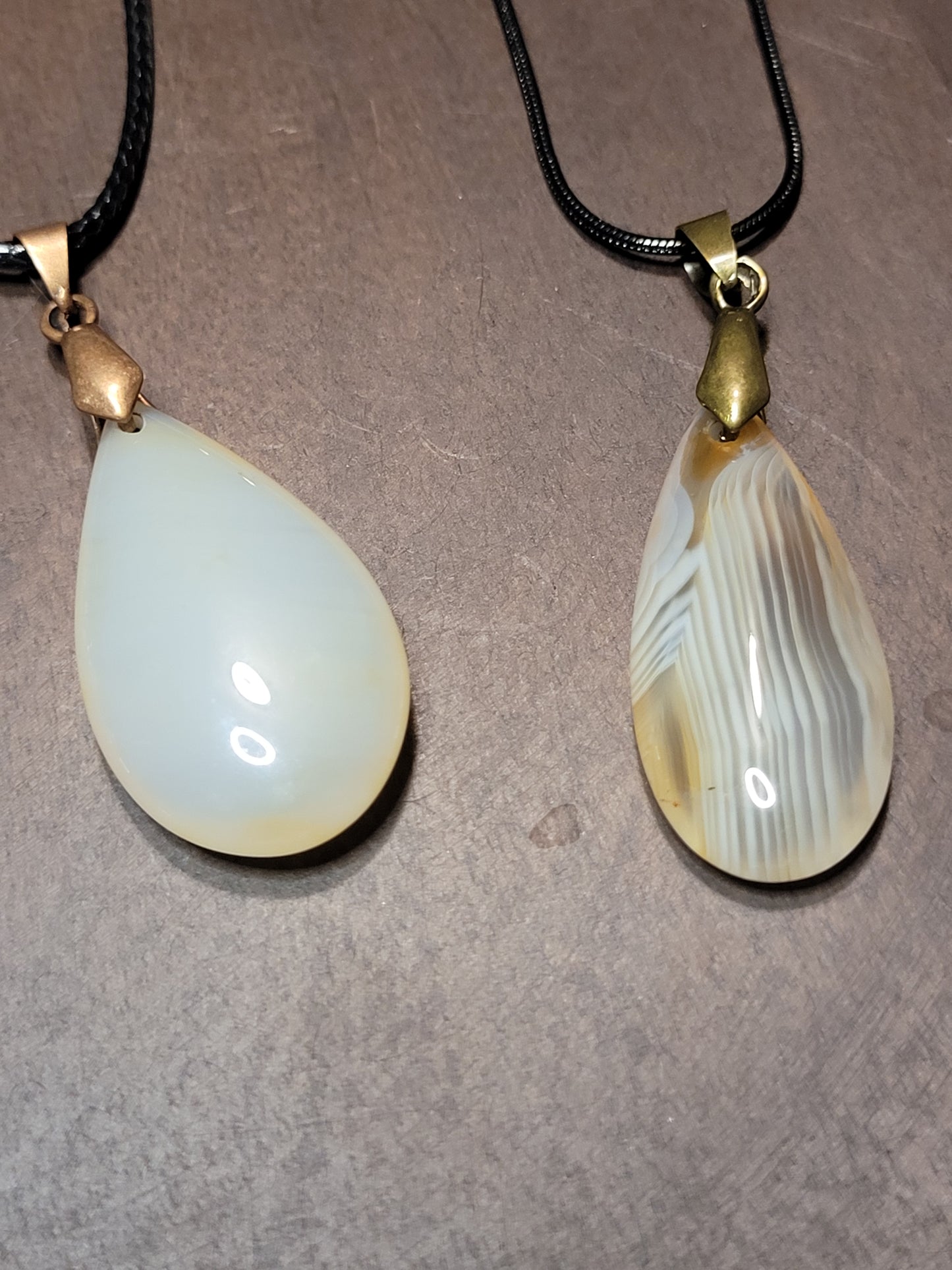 Carnelian Tear drop necklace / pumpkin earrings set