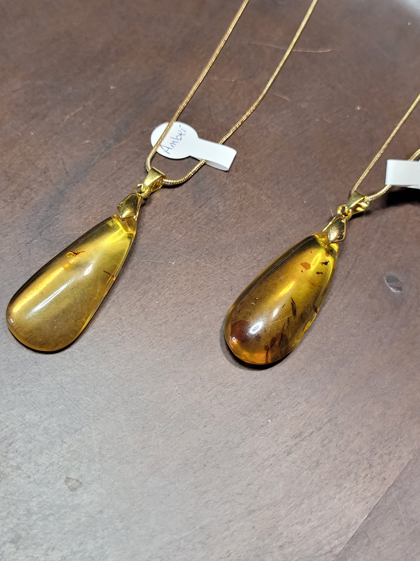 Amber Teardrop Necklace