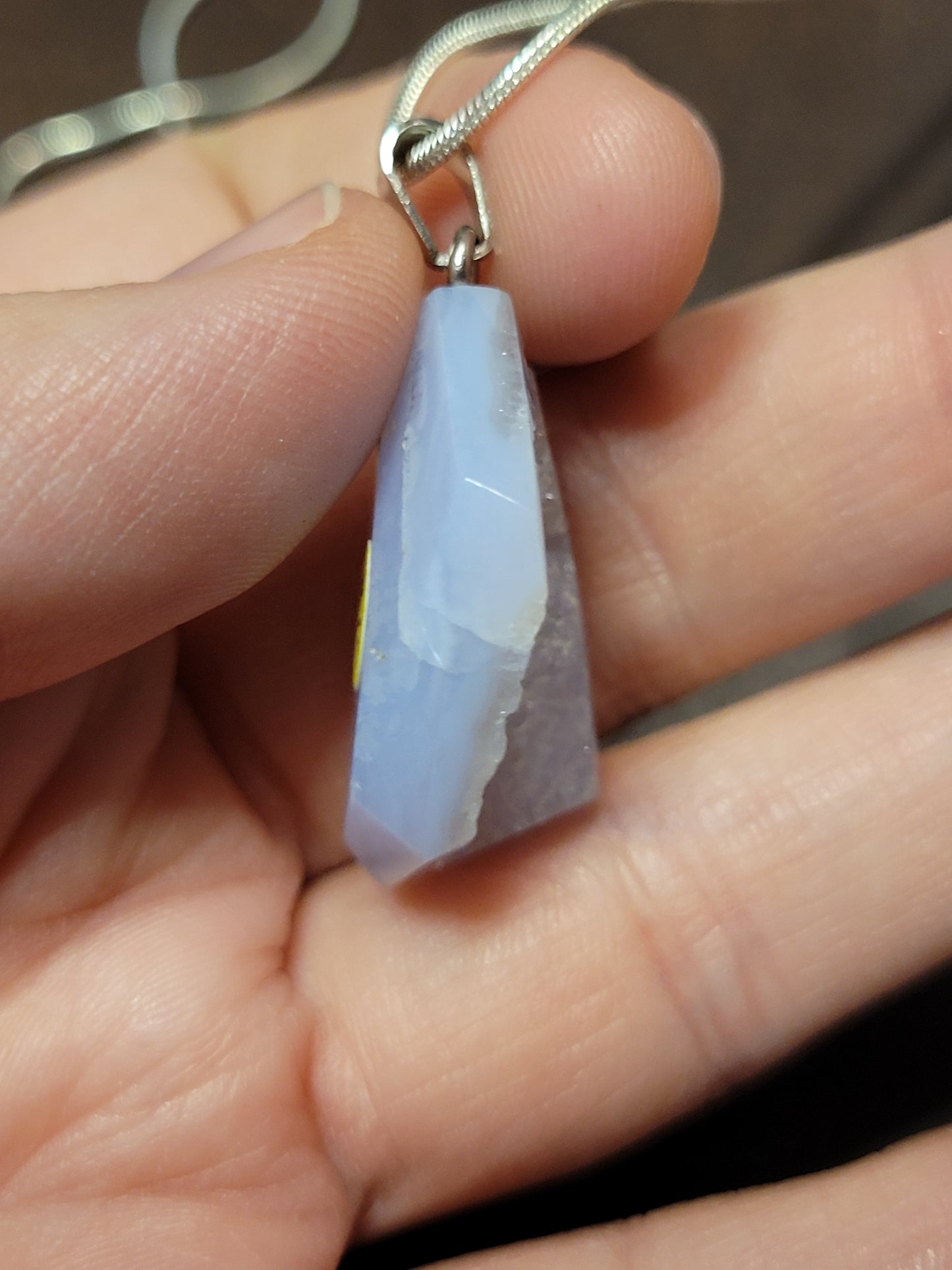 Blue Lace Agate Pendant Necklace