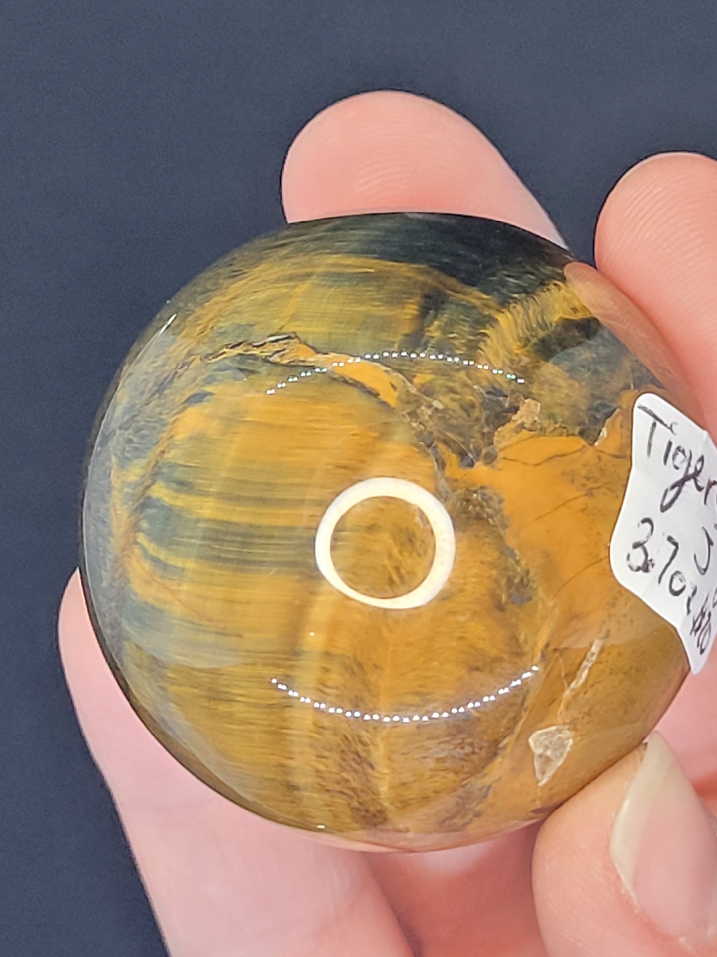 Blue/Yellow Tiger's Eye Sphere - misfit