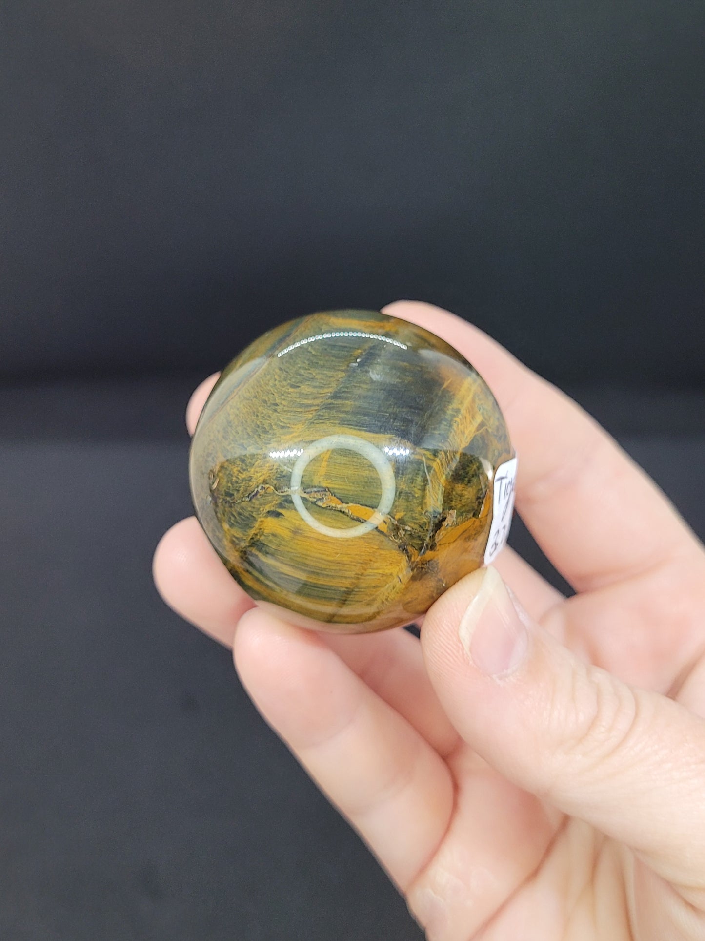 Blue/Yellow Tiger's Eye Sphere - misfit