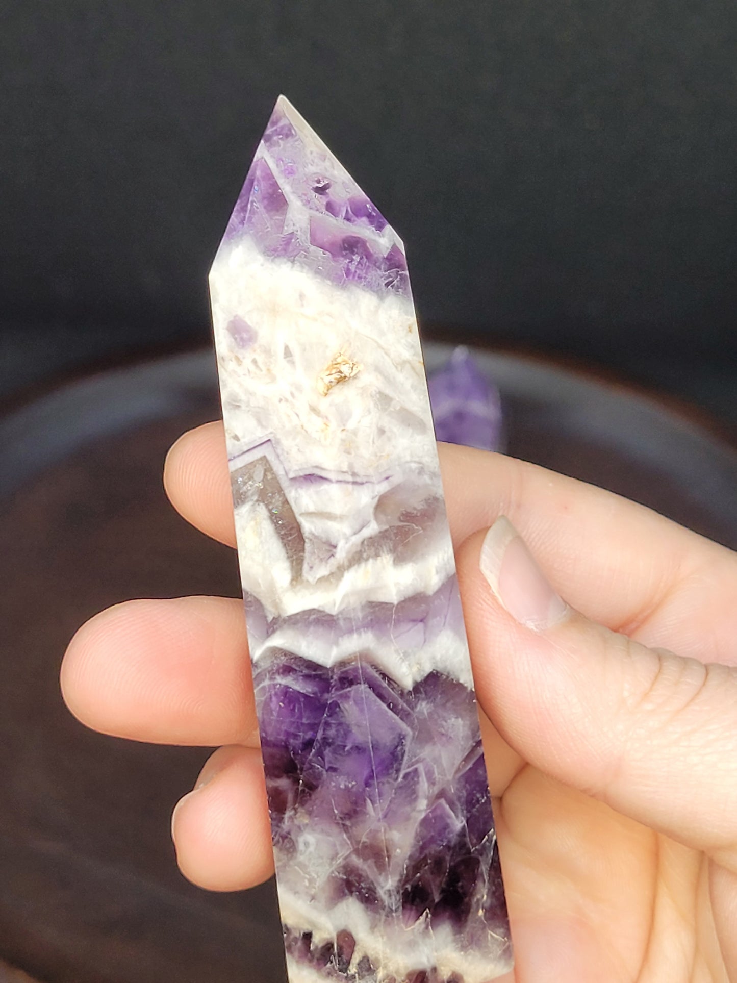 Chevron Dream Amethyst Towers - Small