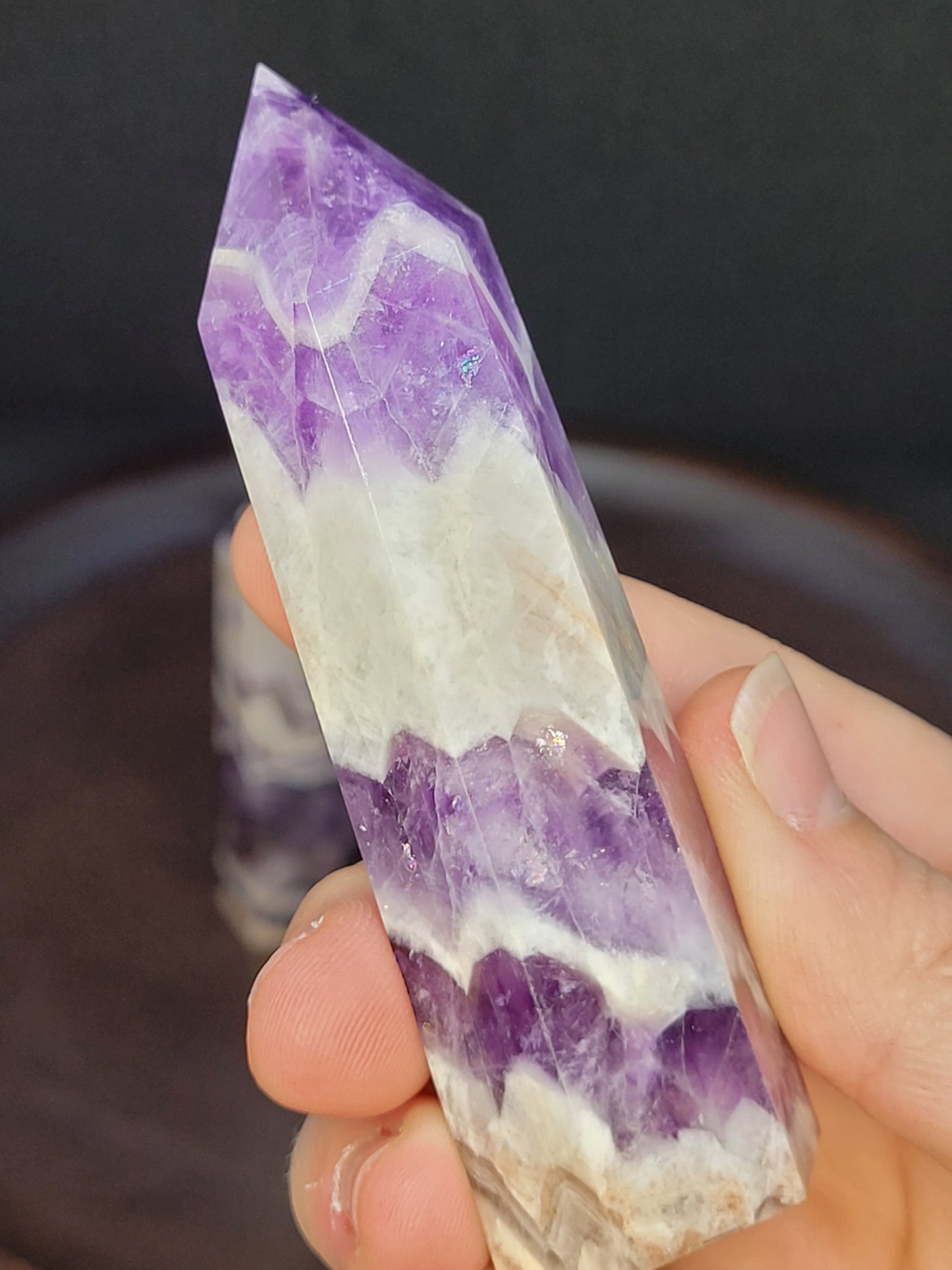 Chevron Dream Amethyst Towers - Small