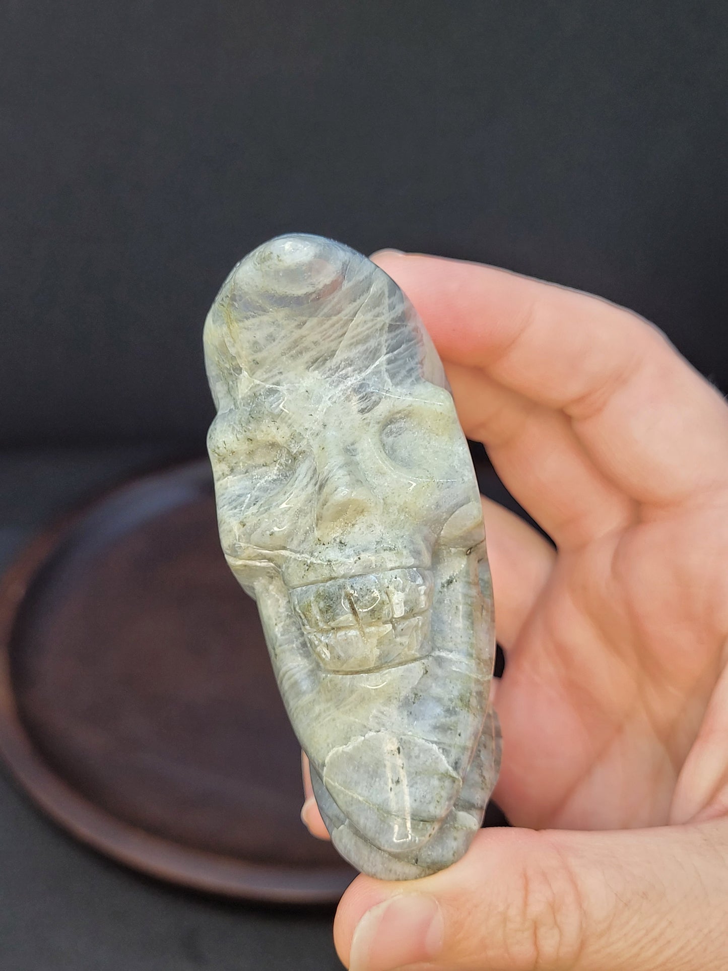 Cresent moon skull face