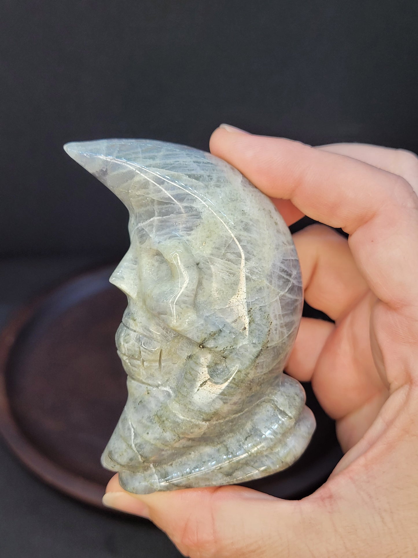 Cresent moon skull face