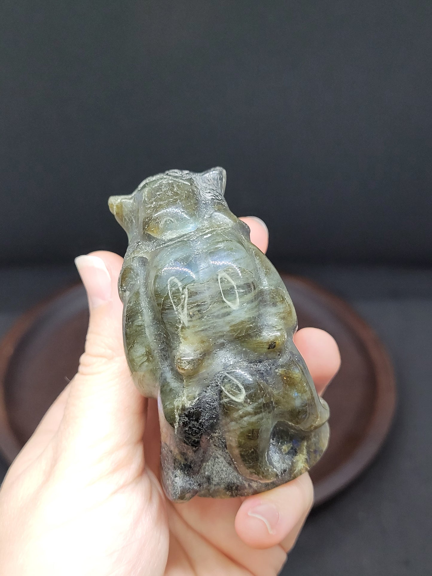 Labradorite Unicorn Carving
