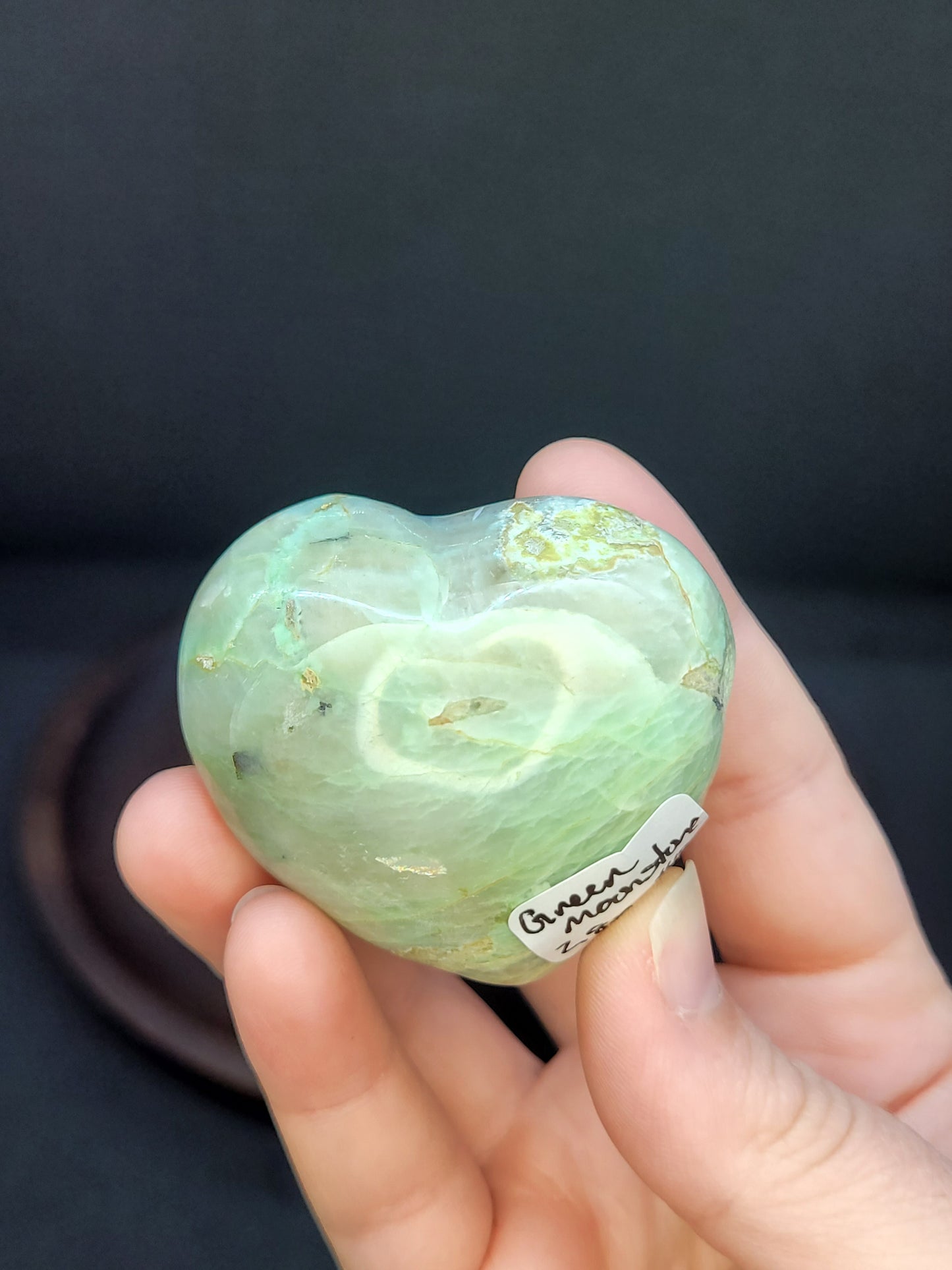 Green Moonstone Heart - Small