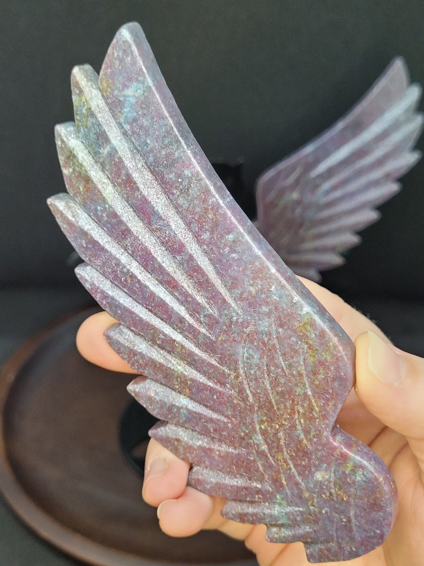 Ruby in Kyanite Owl Wing Set