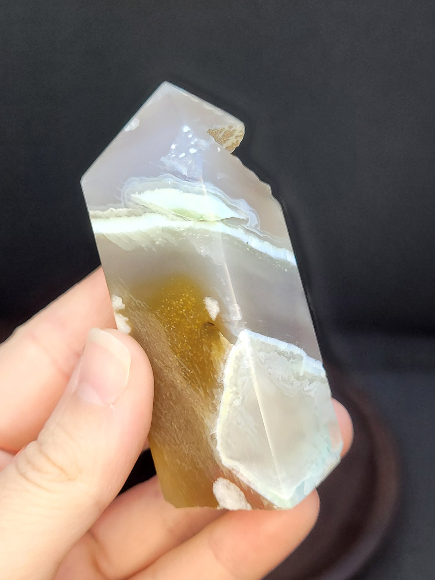 Dark Flower Agate Tower - Square Cut - Misftit