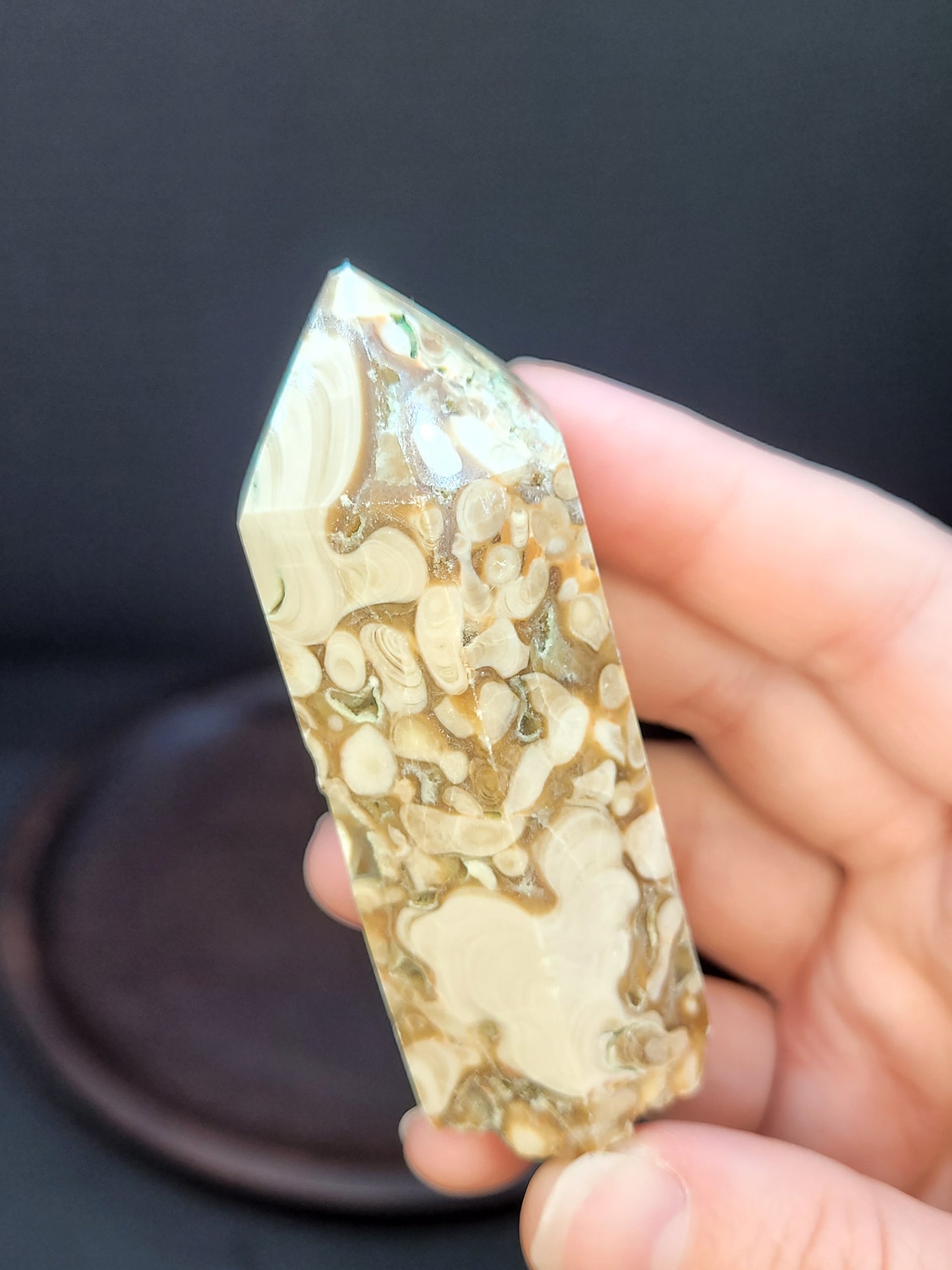 Amber Calcite tower - small